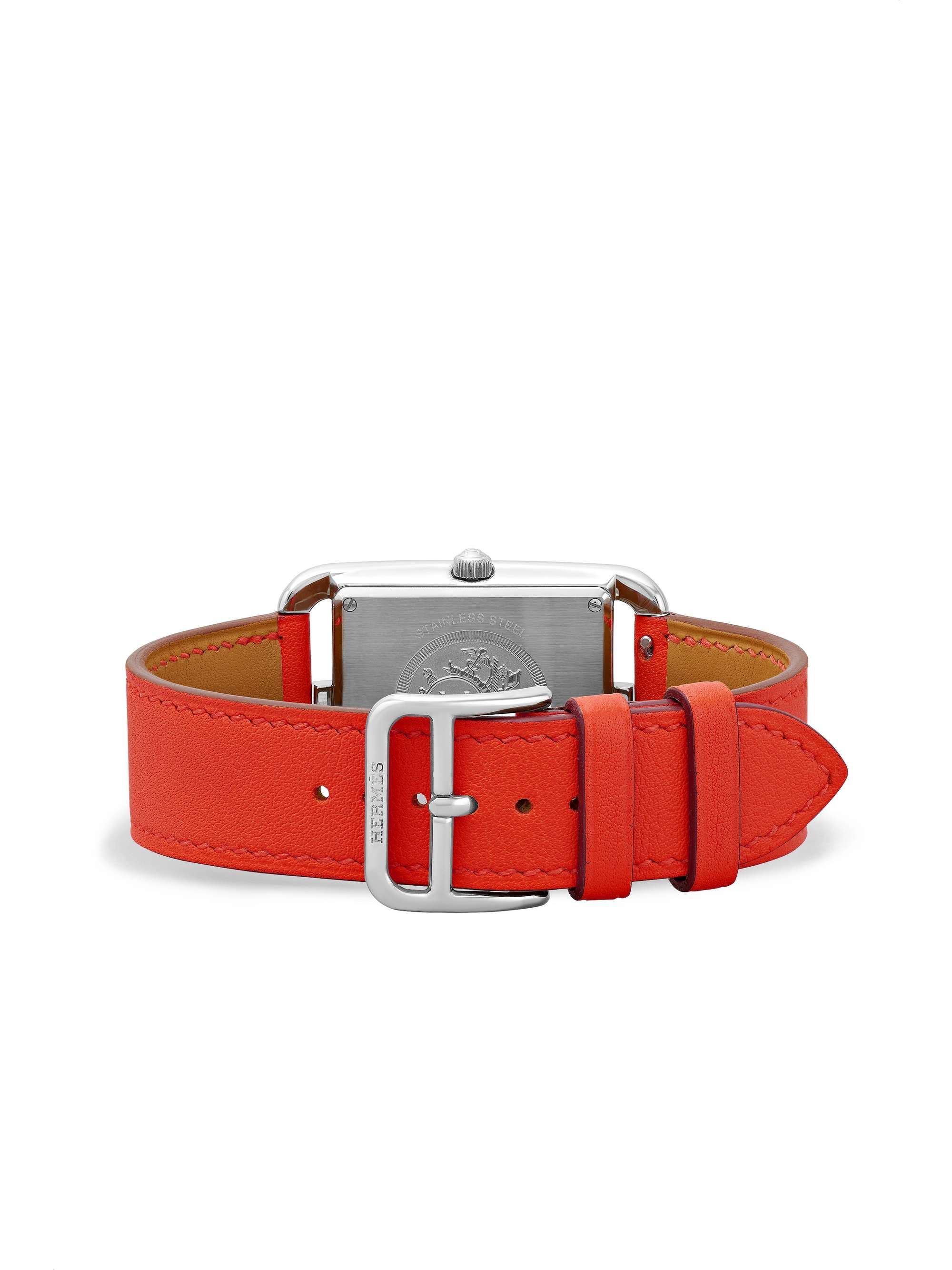 HERMÈS TIMEPIECES Cape Cod 29mm large stainless steel and leather watch