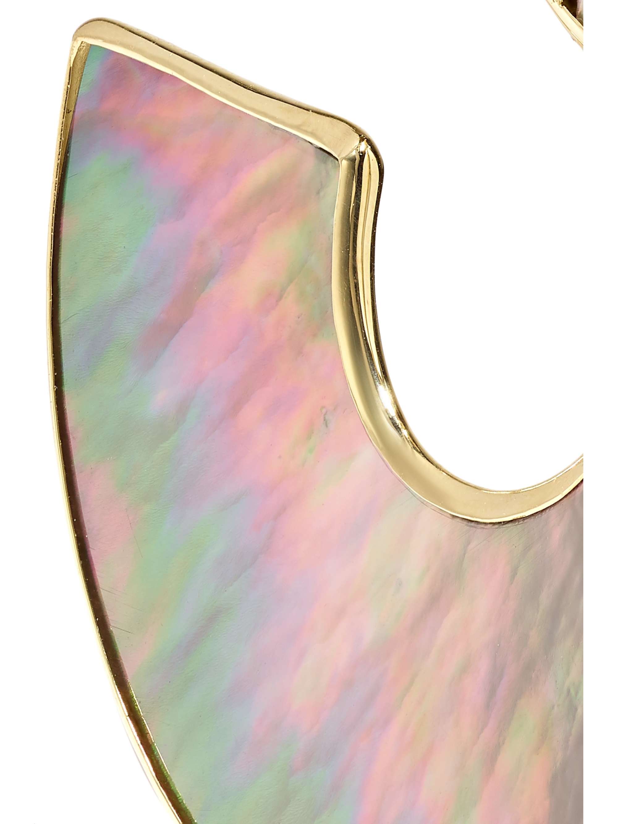 IPPOLITA Polished Rock Candy 18-karat gold shell hoop earrings