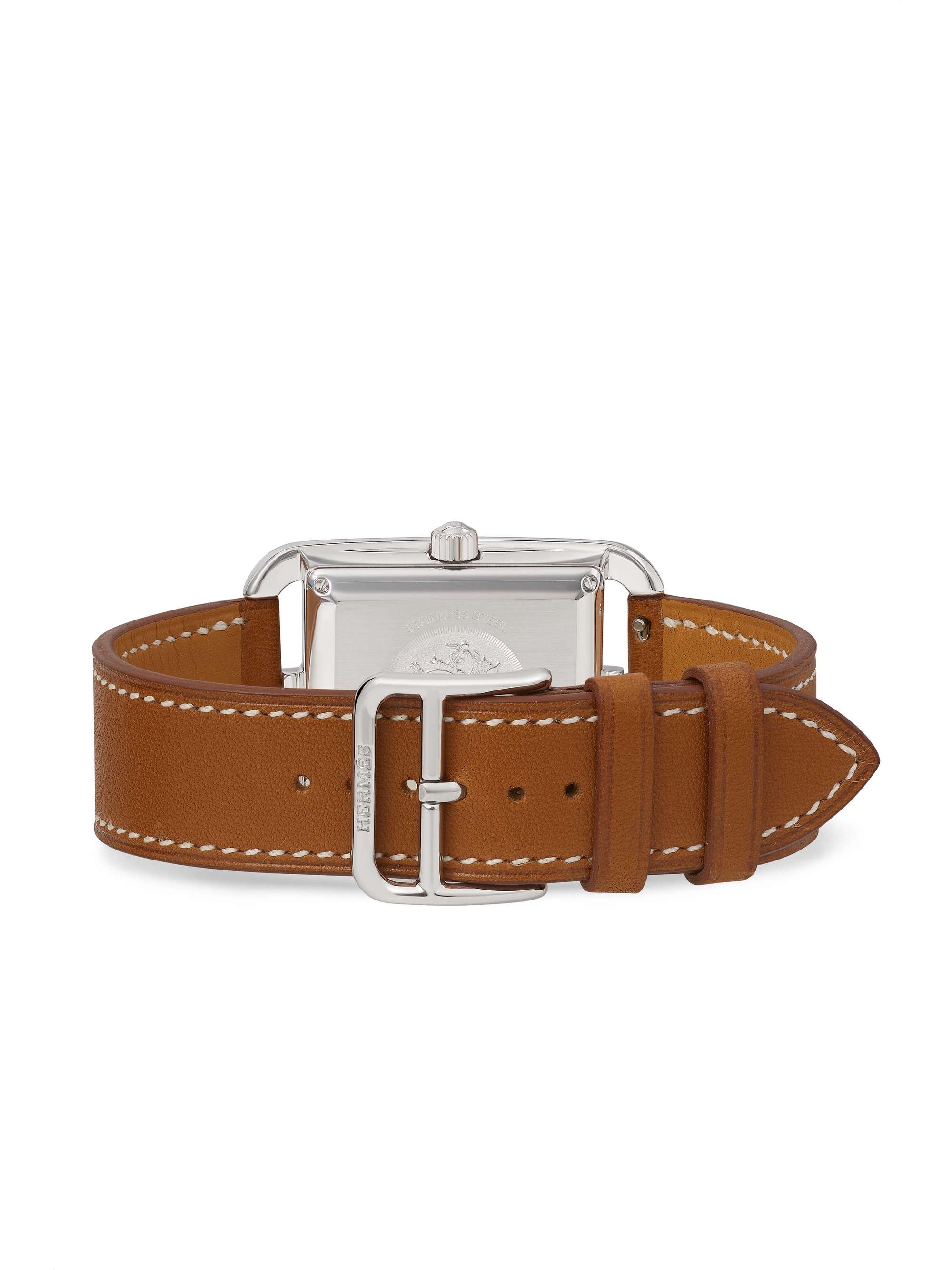 HERMÈS TIMEPIECES Cape Cod Crepuscule large 37mm stainless steel and leather watch