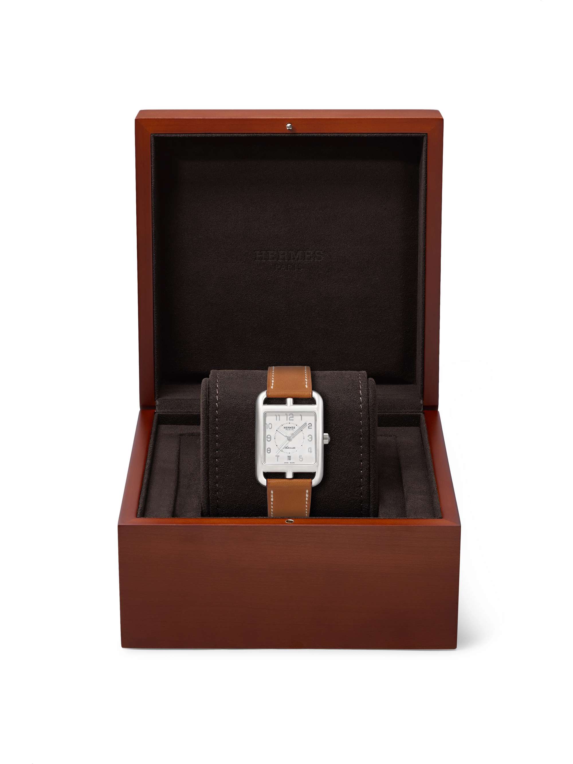 HERMÈS TIMEPIECES Cape Cod Crepuscule large 37mm stainless steel and leather watch
