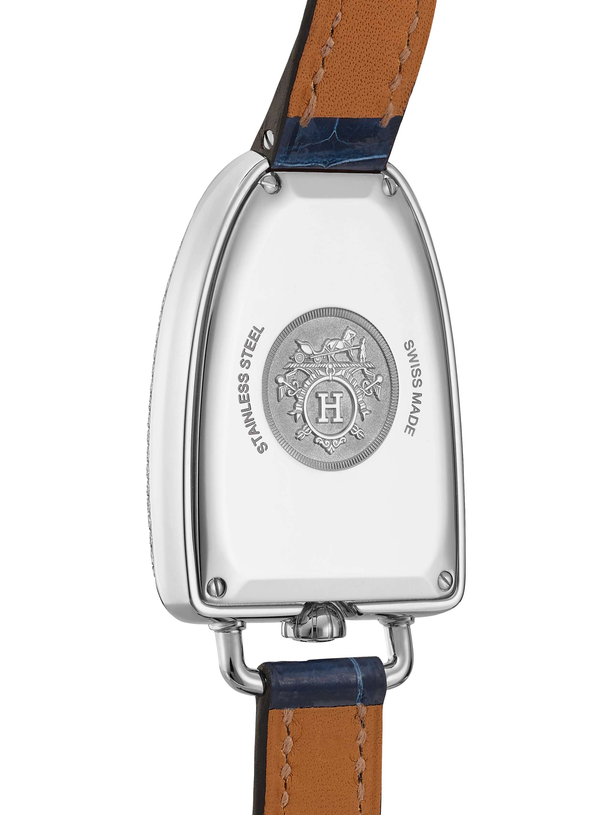 HERMÈS TIMEPIECES Galop d'Hermès 40 mm große Uhr aus 18 Karat Roségold mit Alligatorlederarmband
