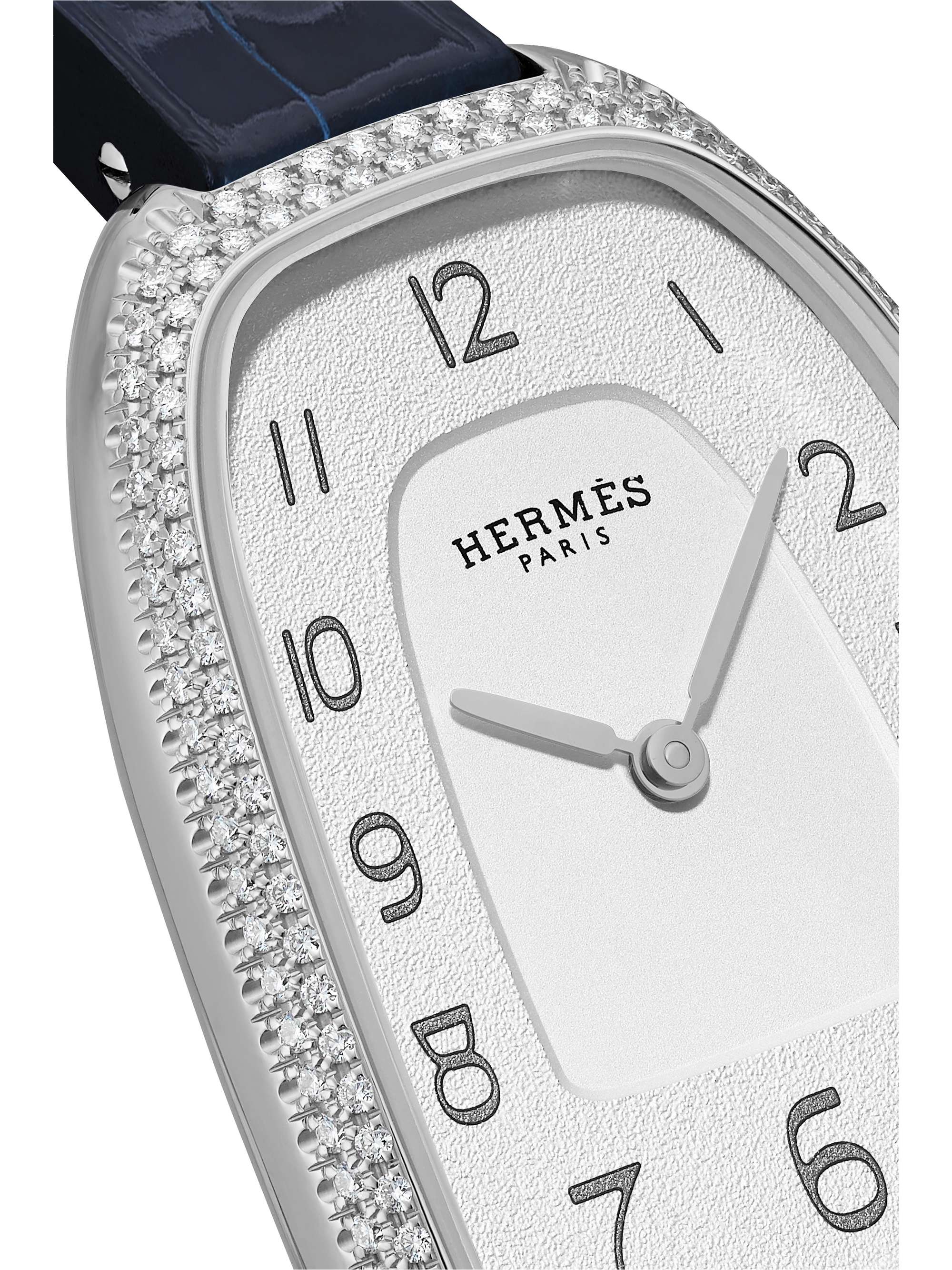 HERMÈS TIMEPIECES Galop d'Hermès 40 mm große Uhr aus 18 Karat Roségold mit Alligatorlederarmband