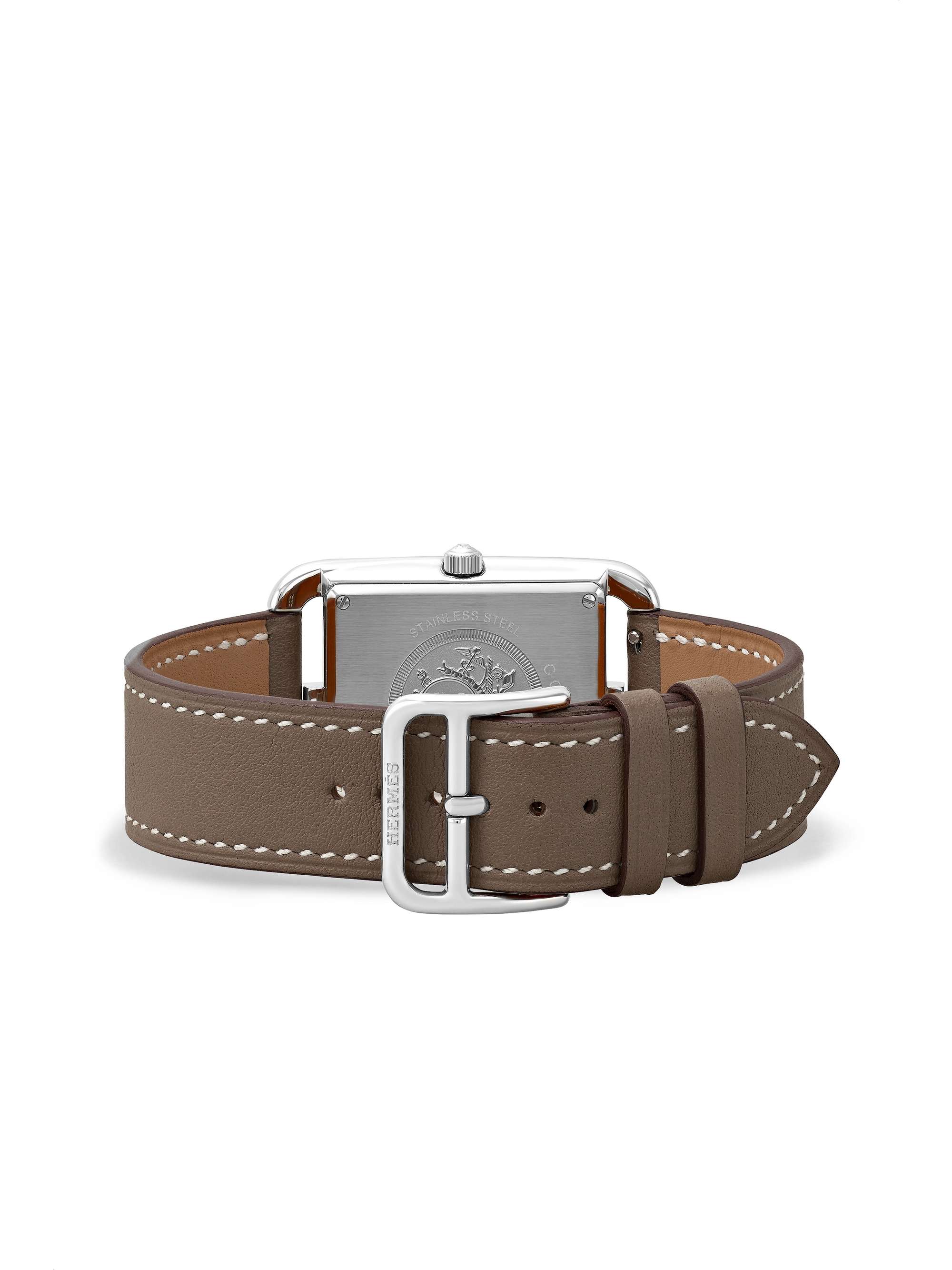 HERMÈS TIMEPIECES Cape Cod Crepuscule large 37mm stainless steel and leather watch