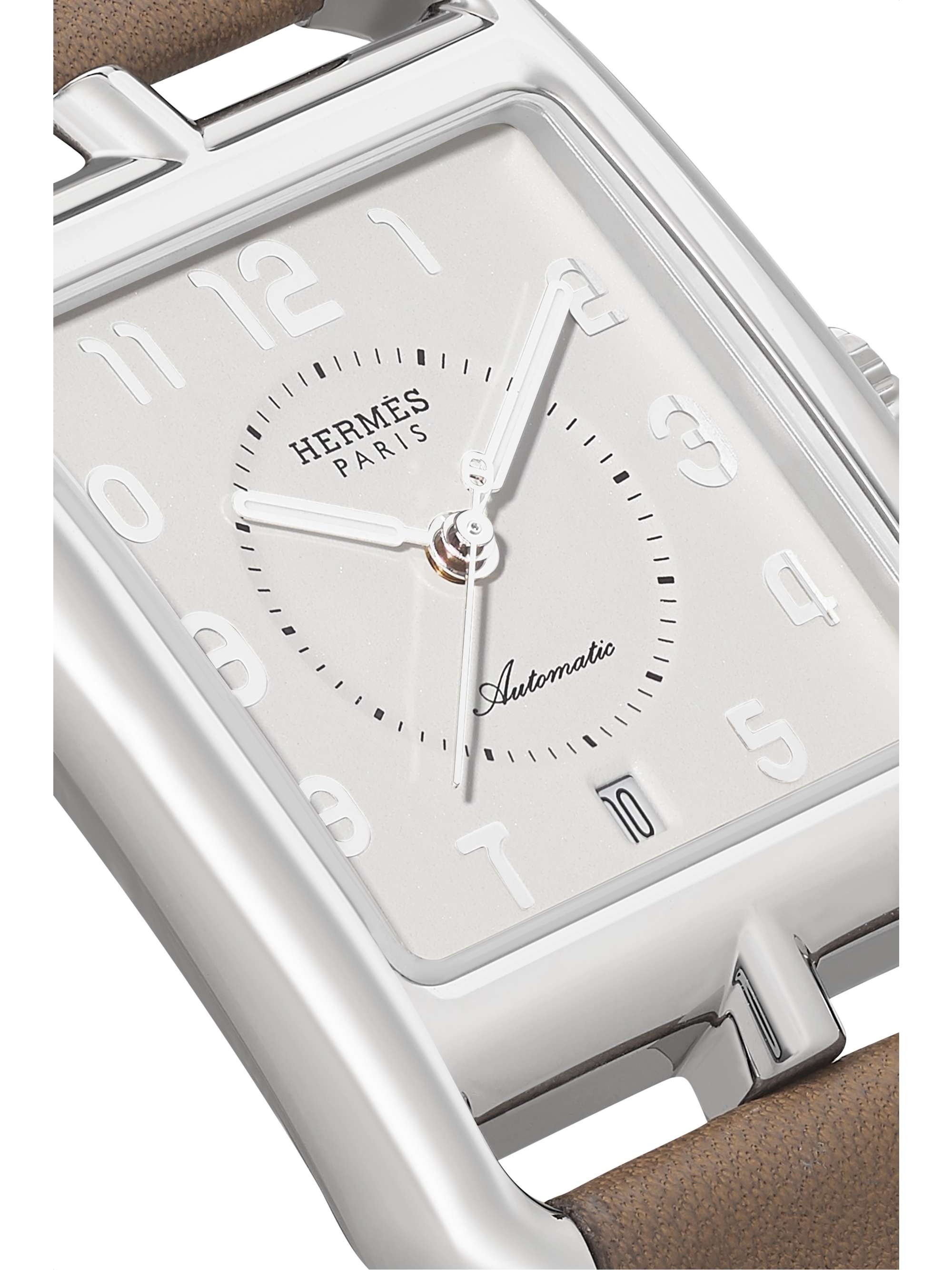 HERMÈS TIMEPIECES Cape Cod Crepuscule large 37mm stainless steel and leather watch