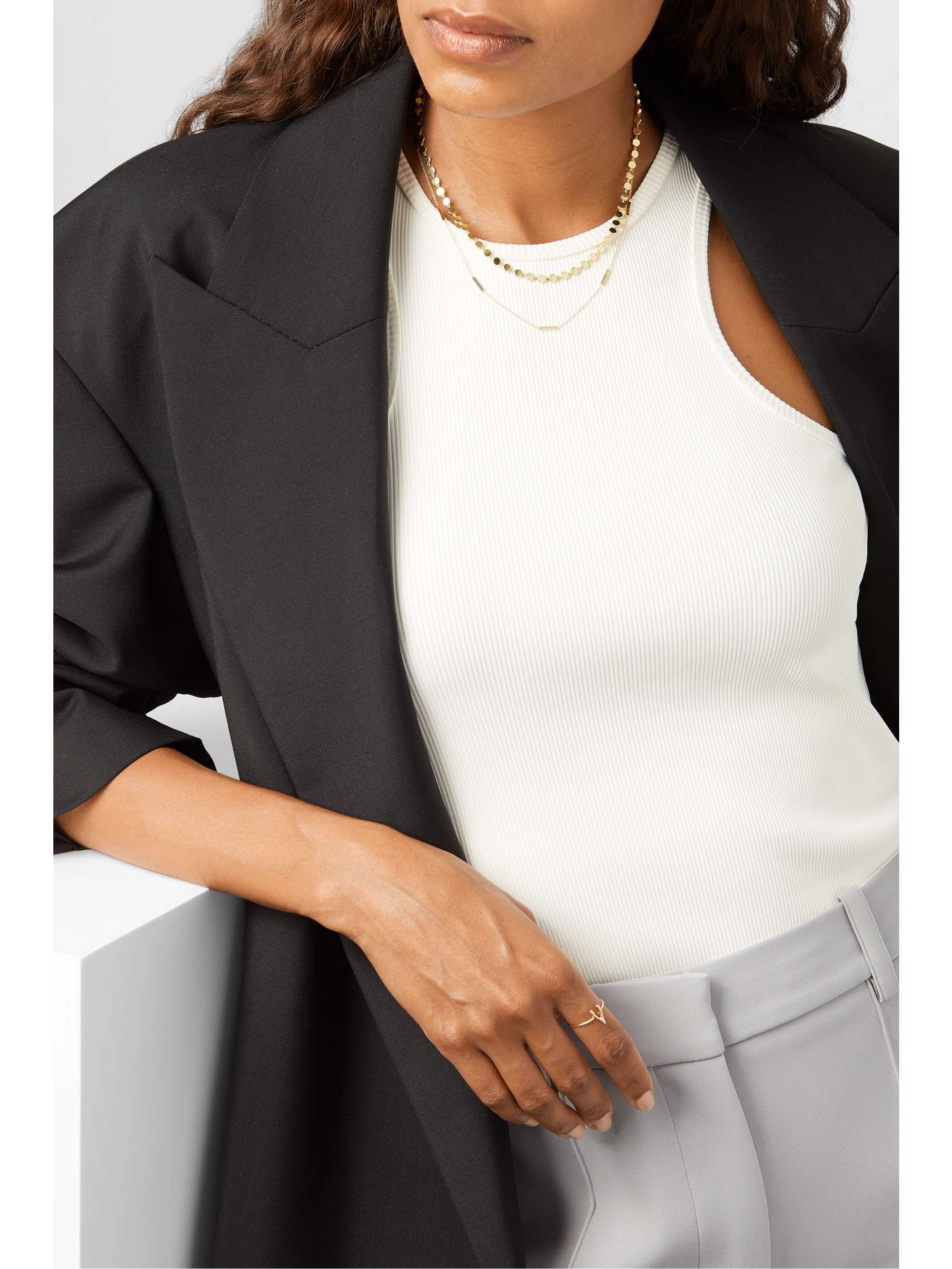 JENNIFER MEYER Mini Circle 18-karat gold necklace