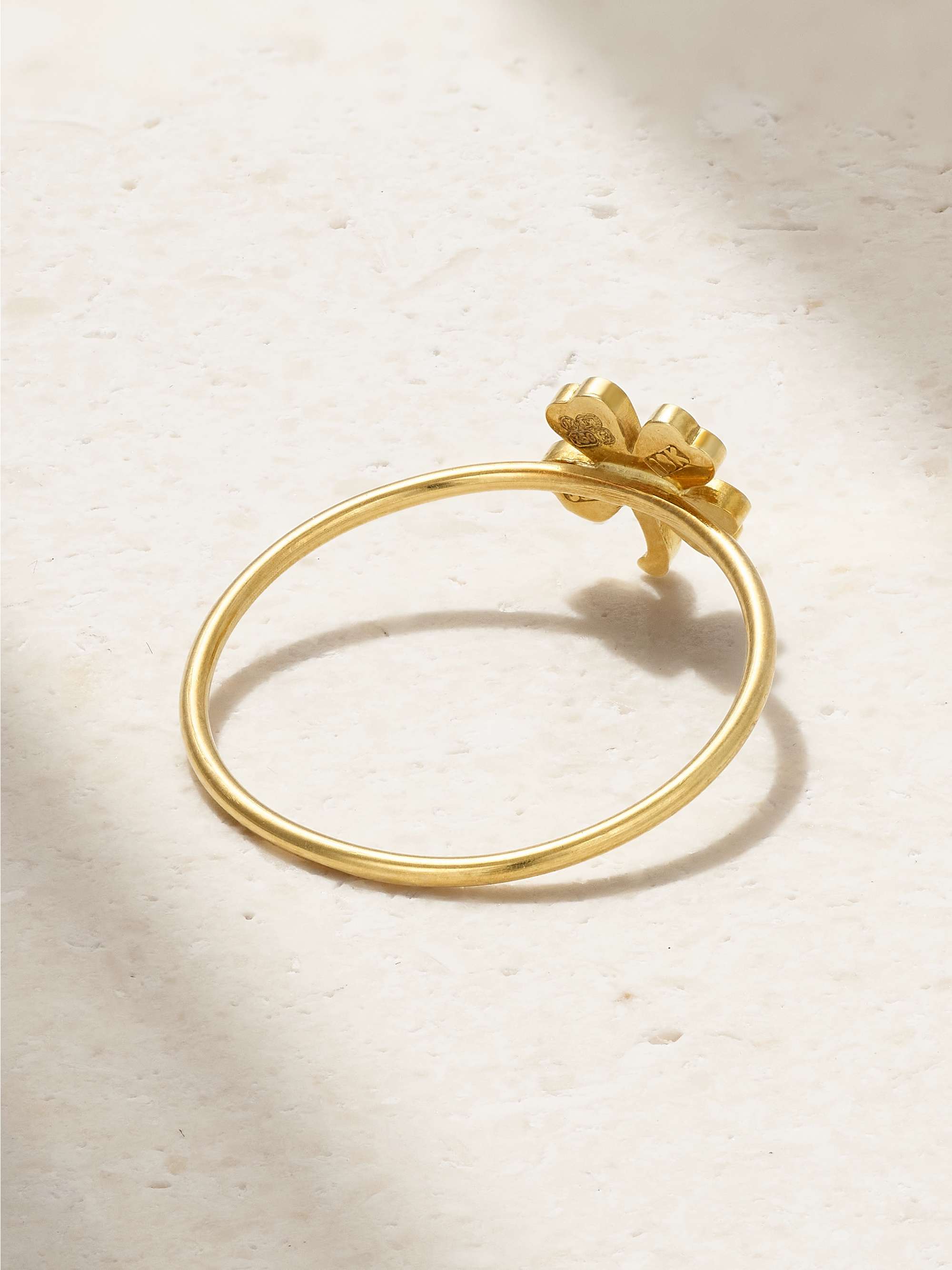 JENNIFER MEYER Mini Wishbone 18-karat gold ring