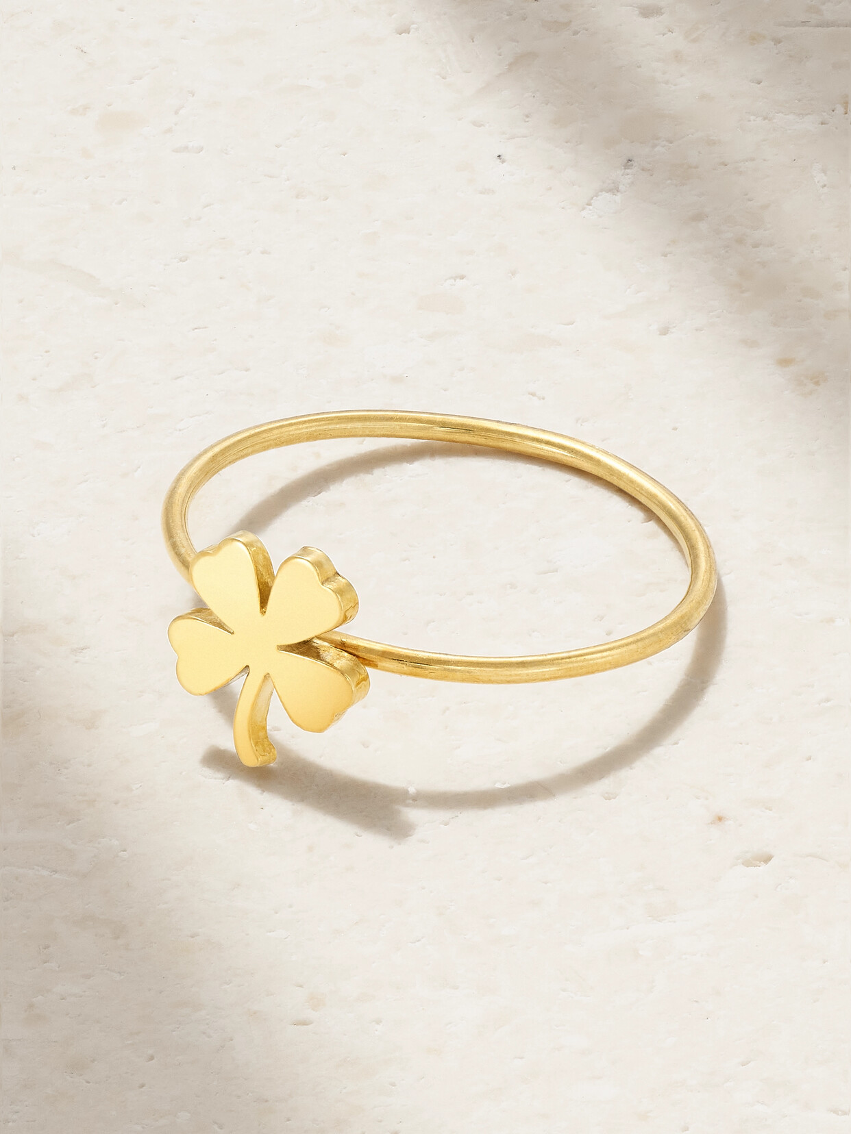 Jennifer Meyer Mini Clover 18-karat Gold Ring