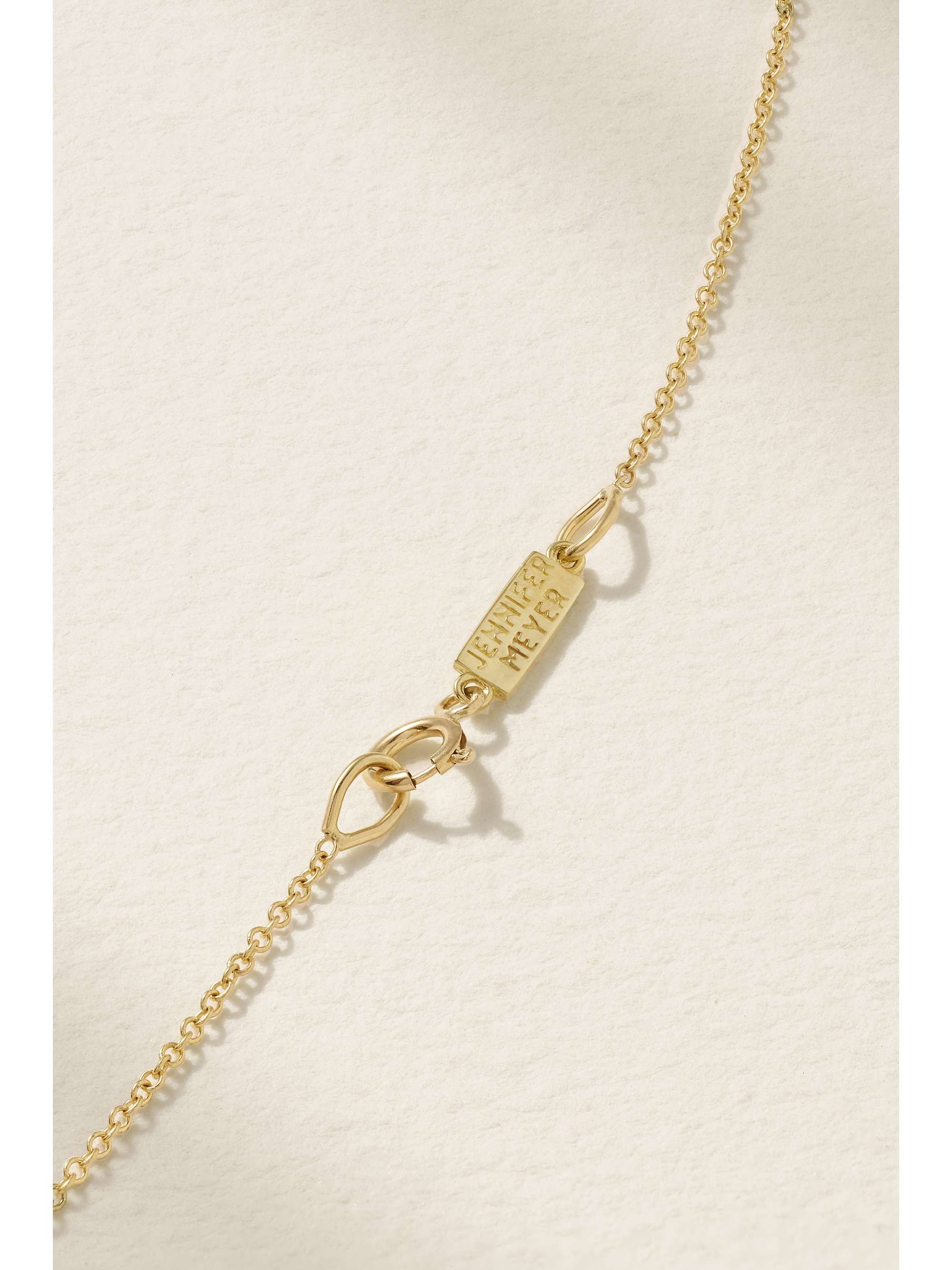 JENNIFER MEYER Mini Elephant 18-karat gold diamond necklace