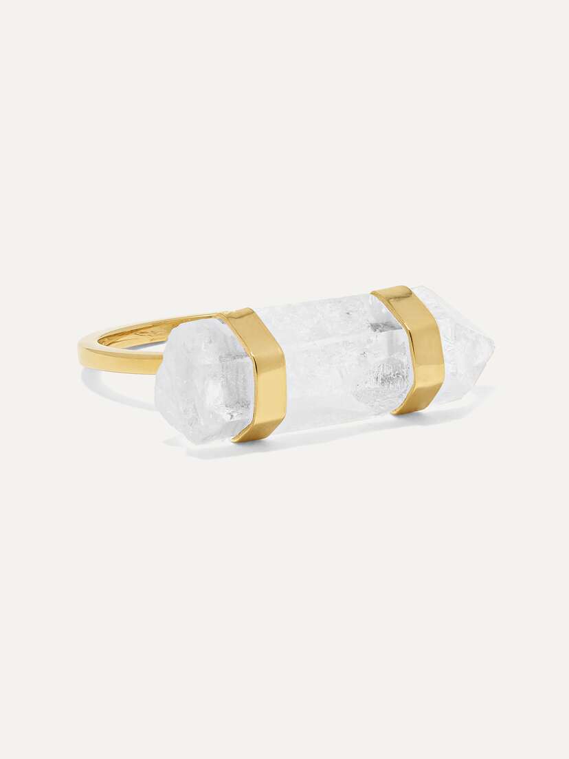Harris Zhu 14-karat Gold Crystal Quartz Ring