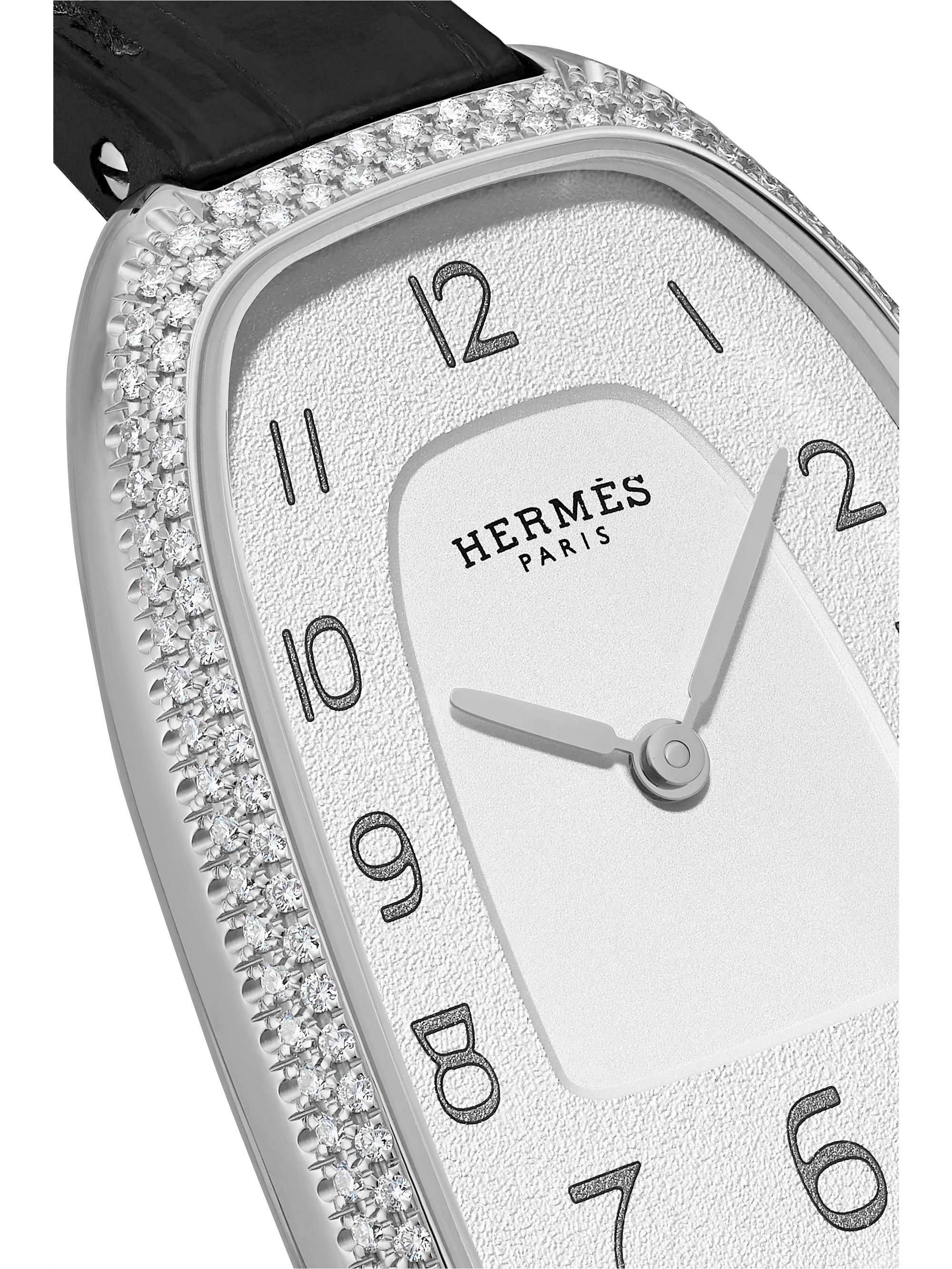 HERMÈS TIMEPIECES Galop d'Hermès 40mm large 18-karat rose gold and alligator watch