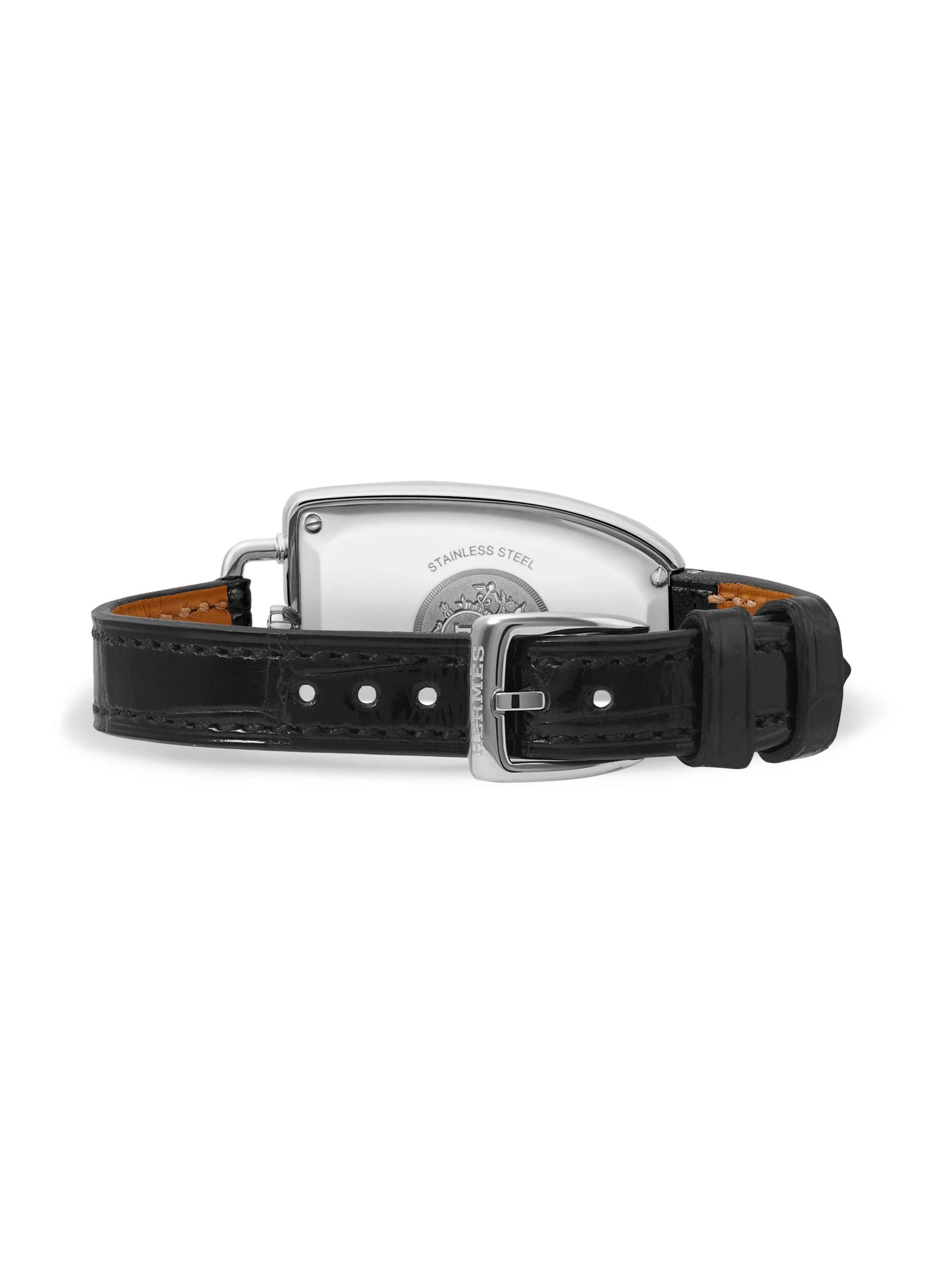 HERMÈS TIMEPIECES Galop d'Hermès 40mm large 18-karat rose gold and alligator watch