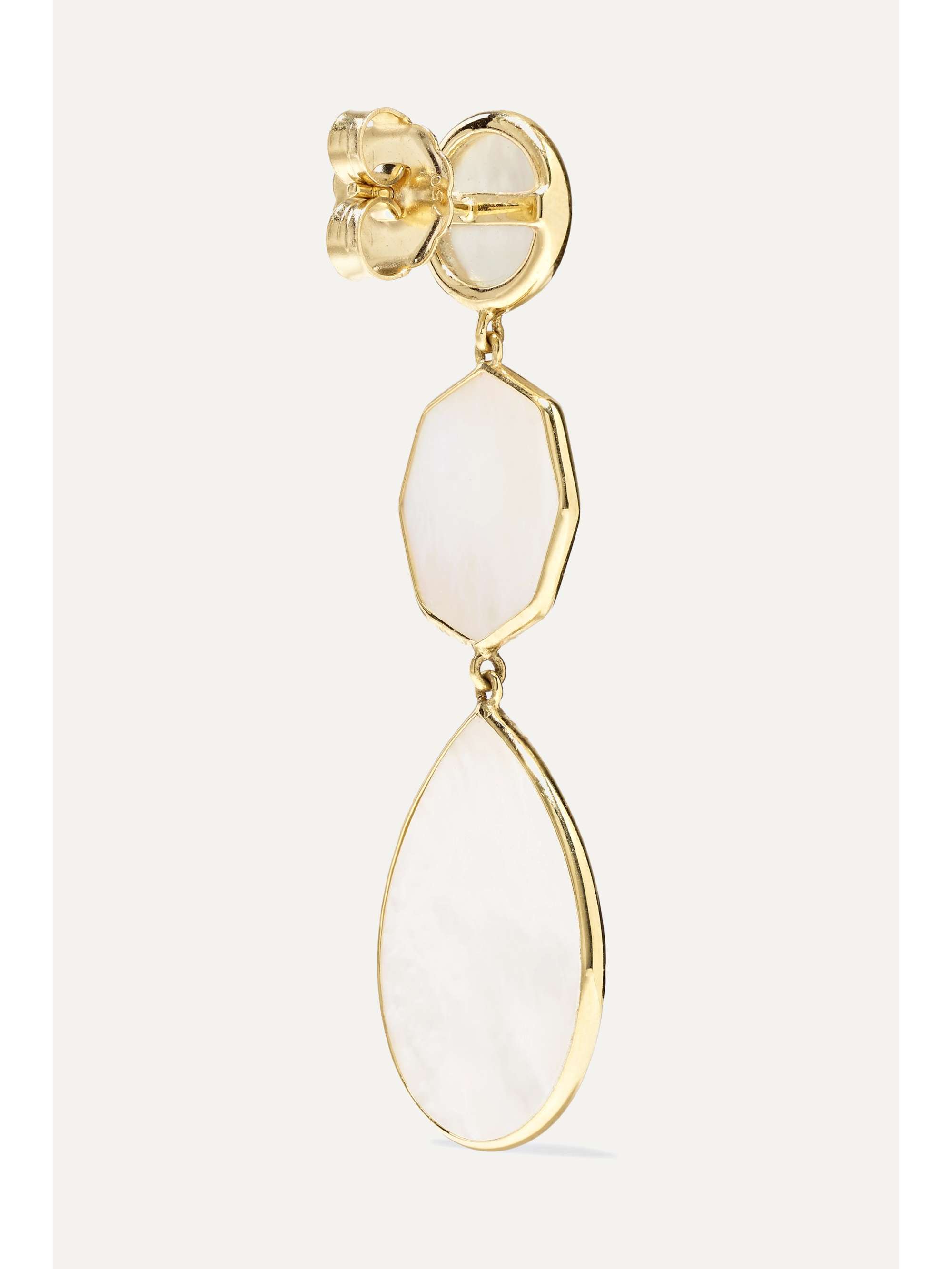 IPPOLITA Polished Rock Candy 18-karat gold mother-of-pearl earrings
