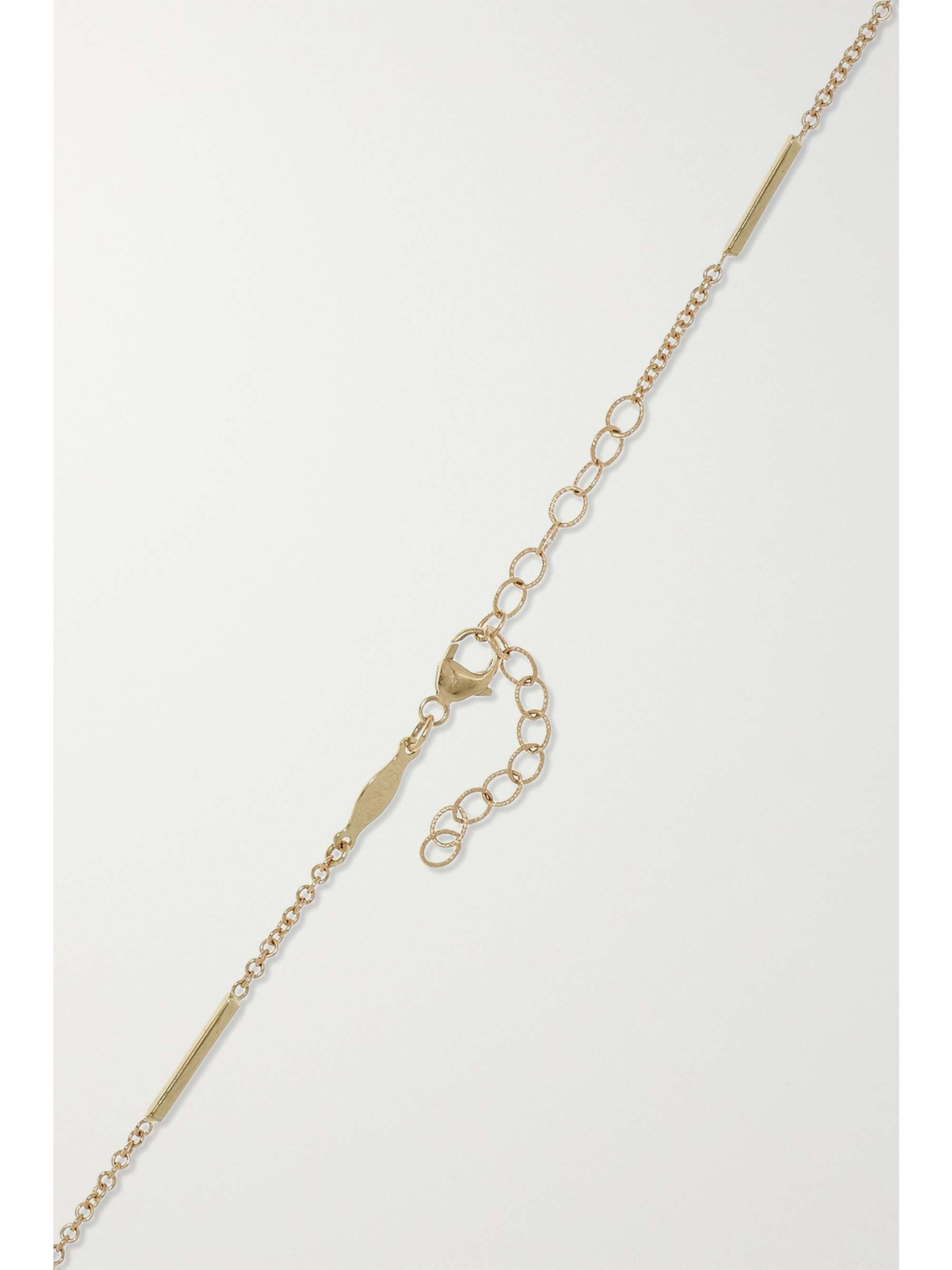 JACQUIE AICHE 14-karat gold, diamond and pearl necklace