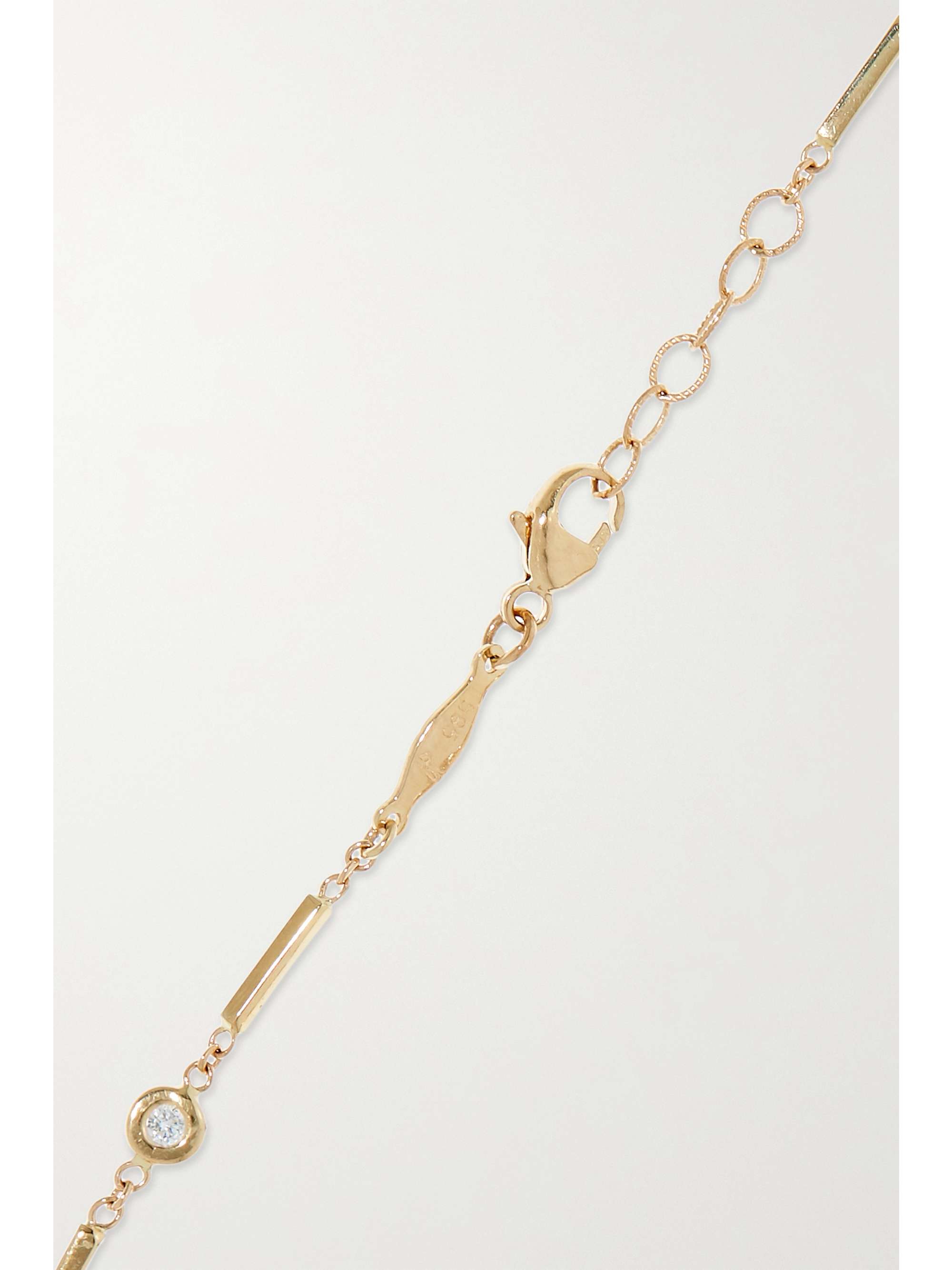 JACQUIE AICHE 14-karat gold diamond bracelet