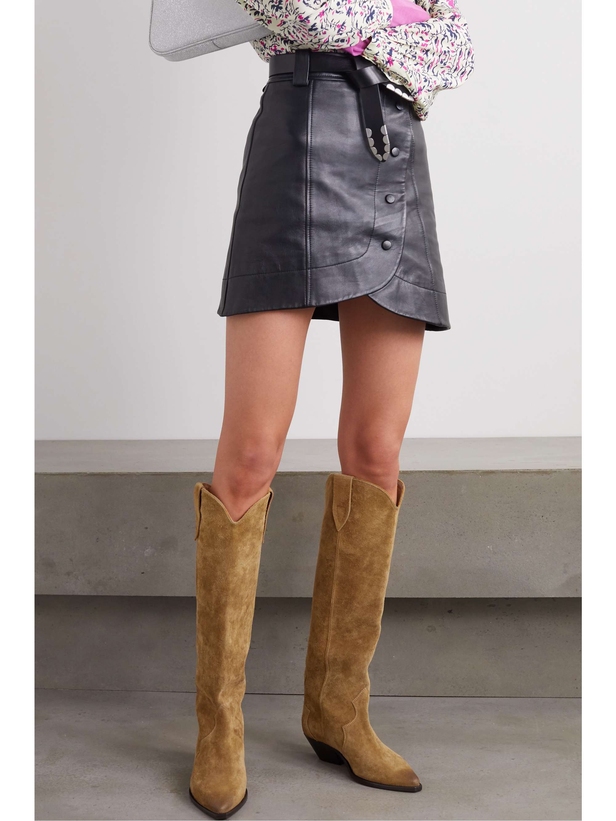 MARANT Denvee suede knee boots | NET-A-PORTER