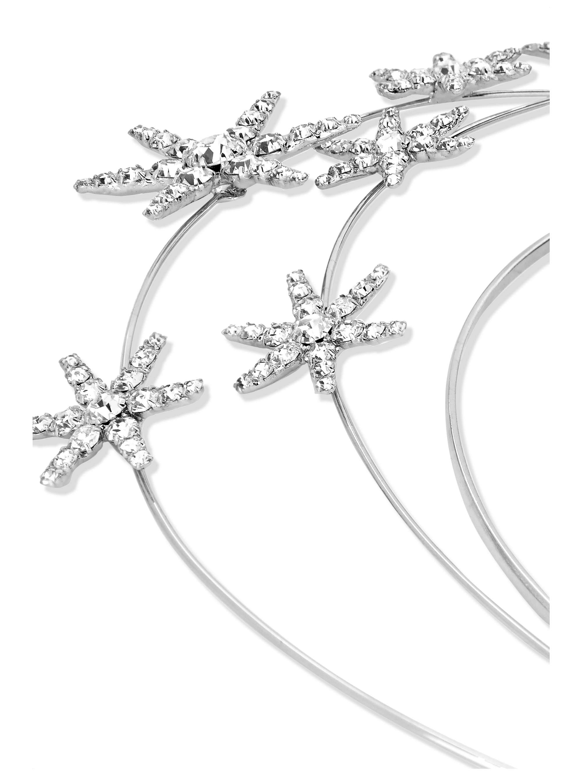 JENNIFER BEHR Ellerie crystal-embellished silver-tone headband