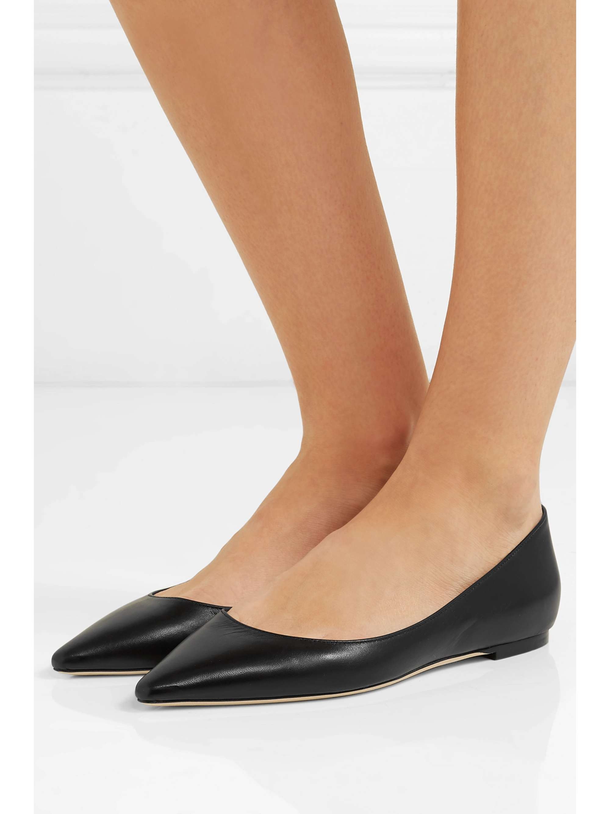 Romy leather point-toe flats