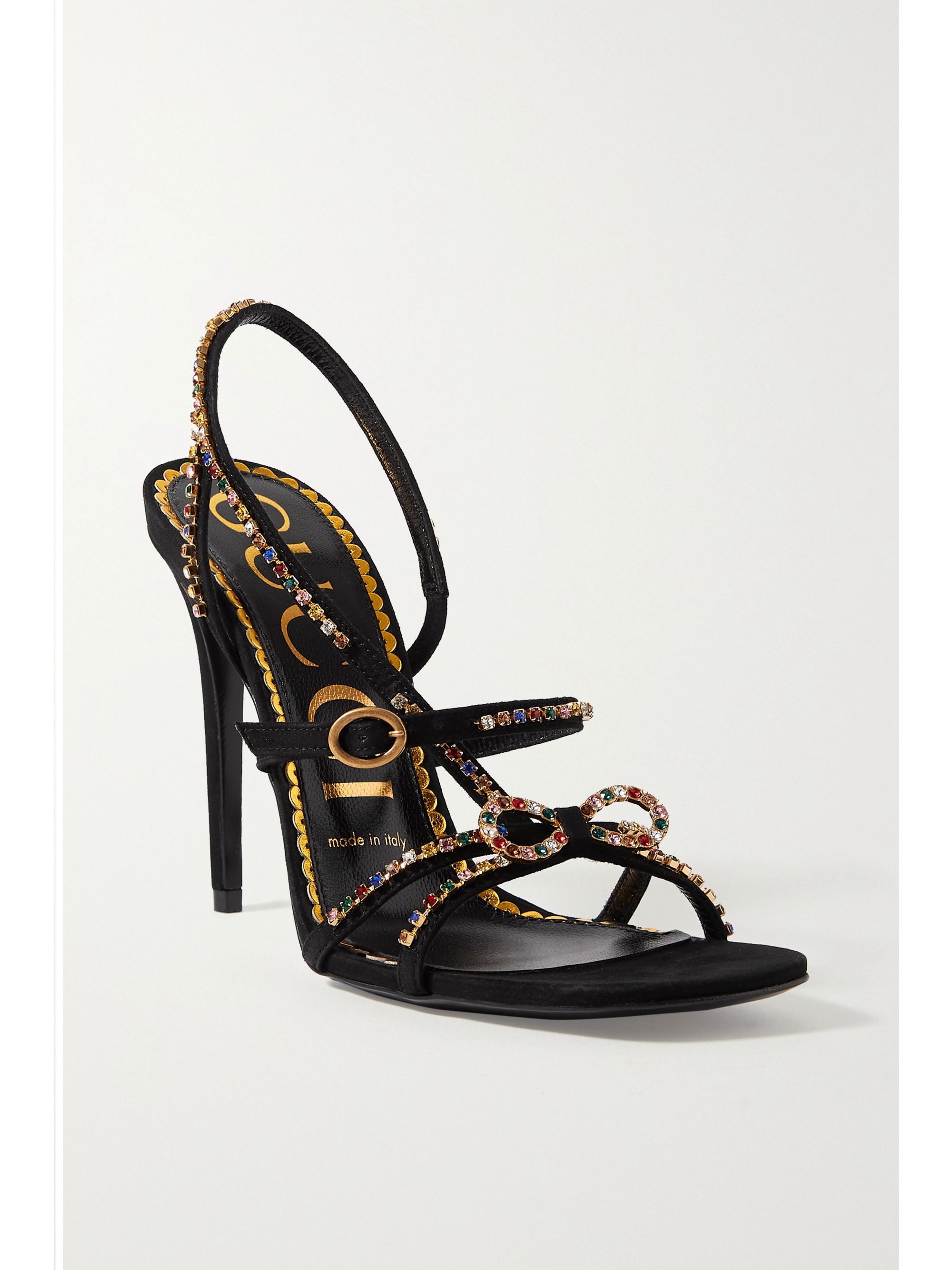 gucci crystal embellished sandals