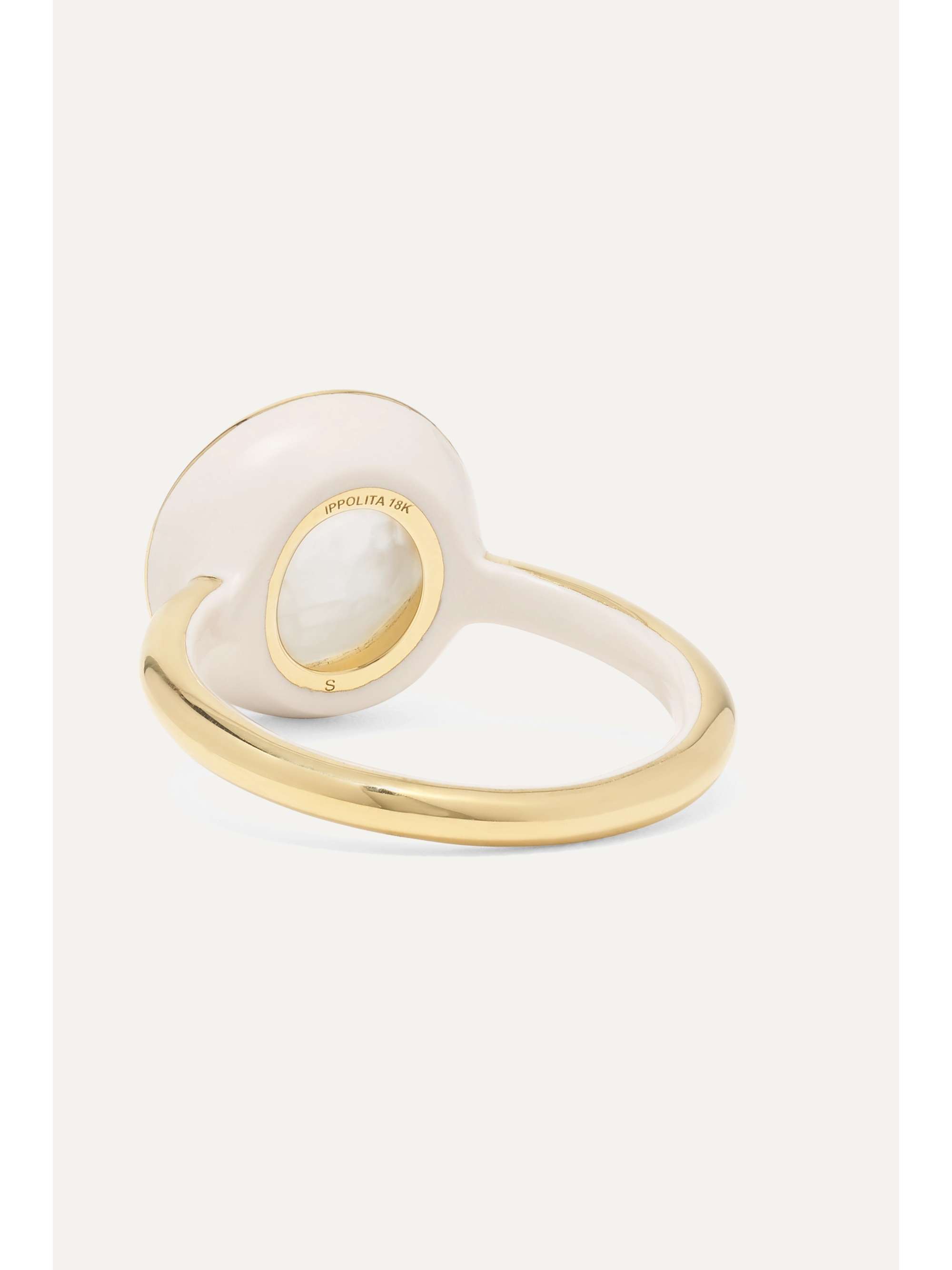 IPPOLITA Lollipop Carnevale 18K 黄金、陶瓷、珍珠母、钻石戒指