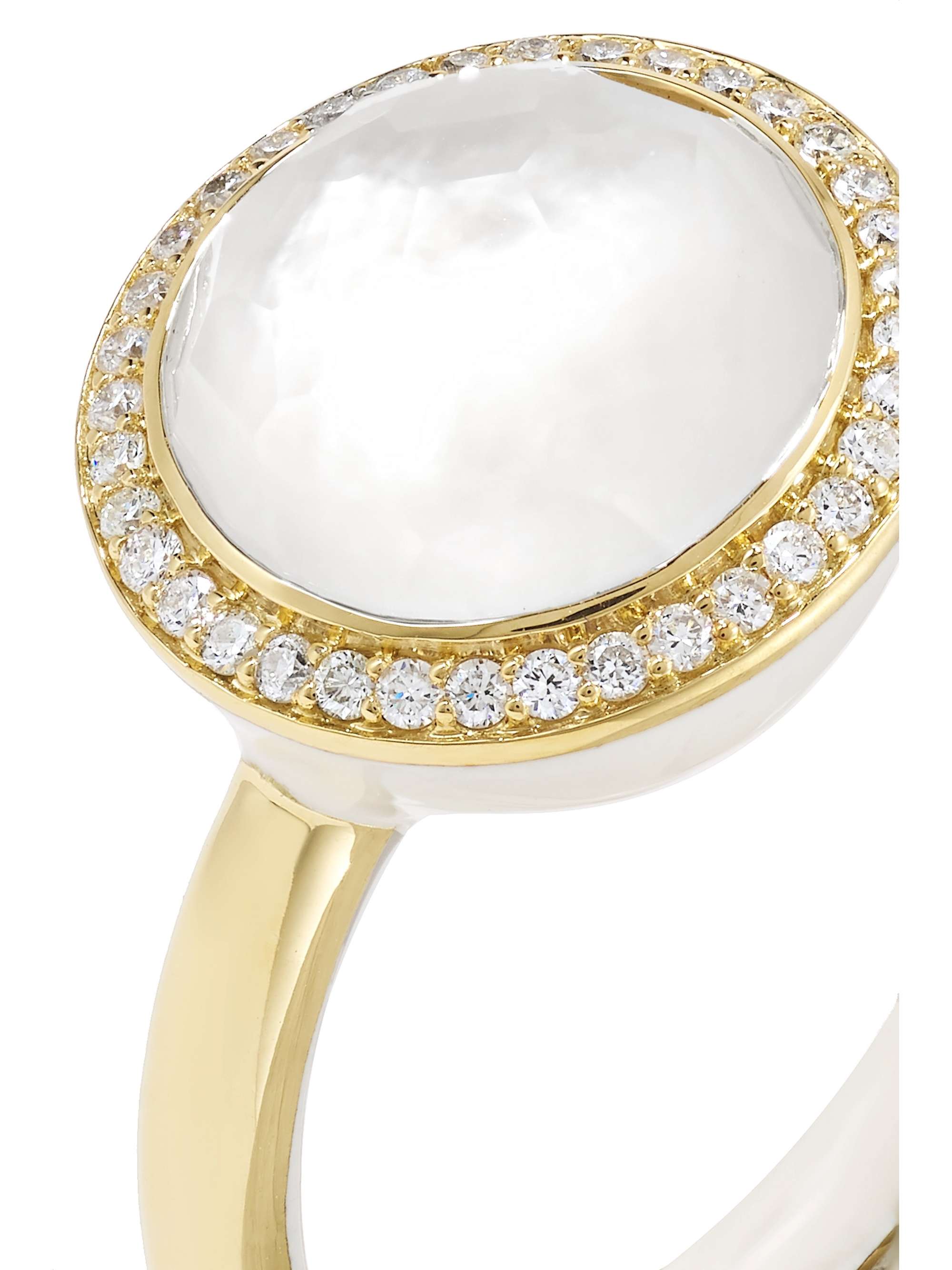 IPPOLITA Lollipop Carnevale 18K 黄金、陶瓷、珍珠母、钻石戒指