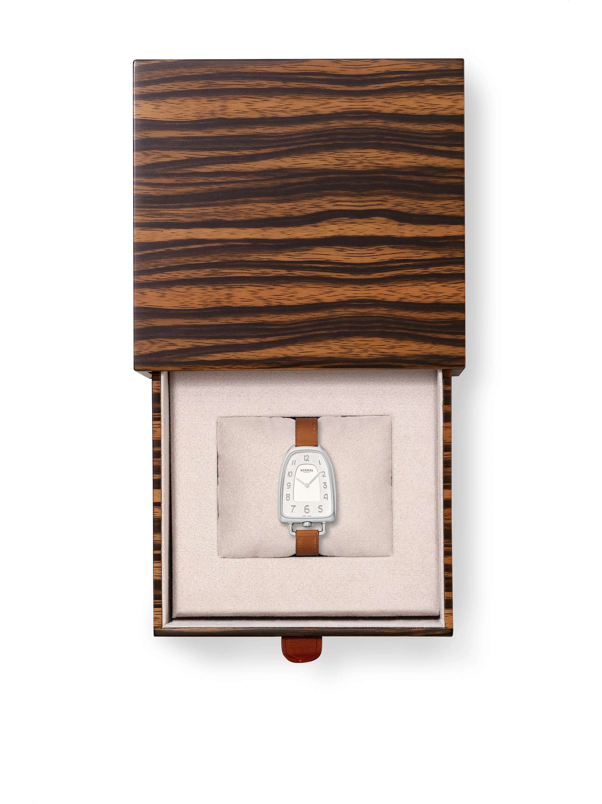 HERMÈS TIMEPIECES Galop d'Hermès 40mm large 18-karat rose gold and alligator watch