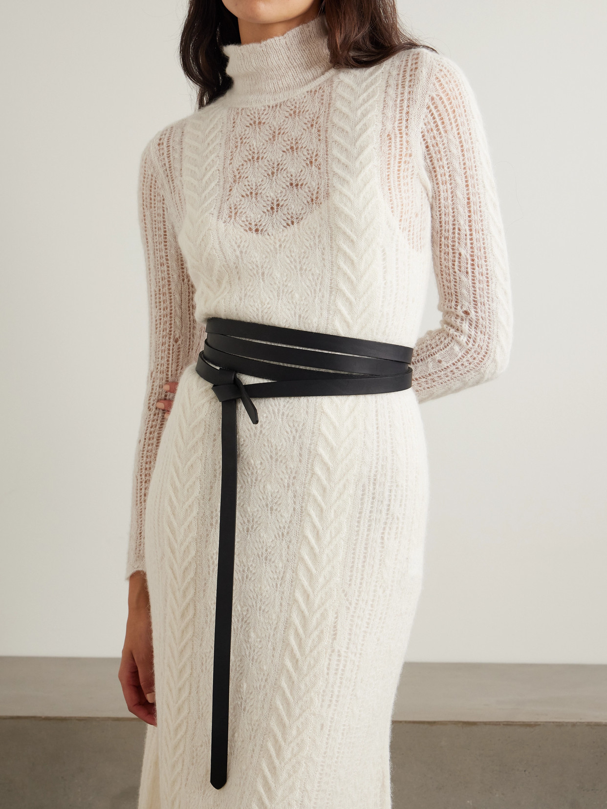 Isabel Marant Black Lonny Wrapping Belt In Black