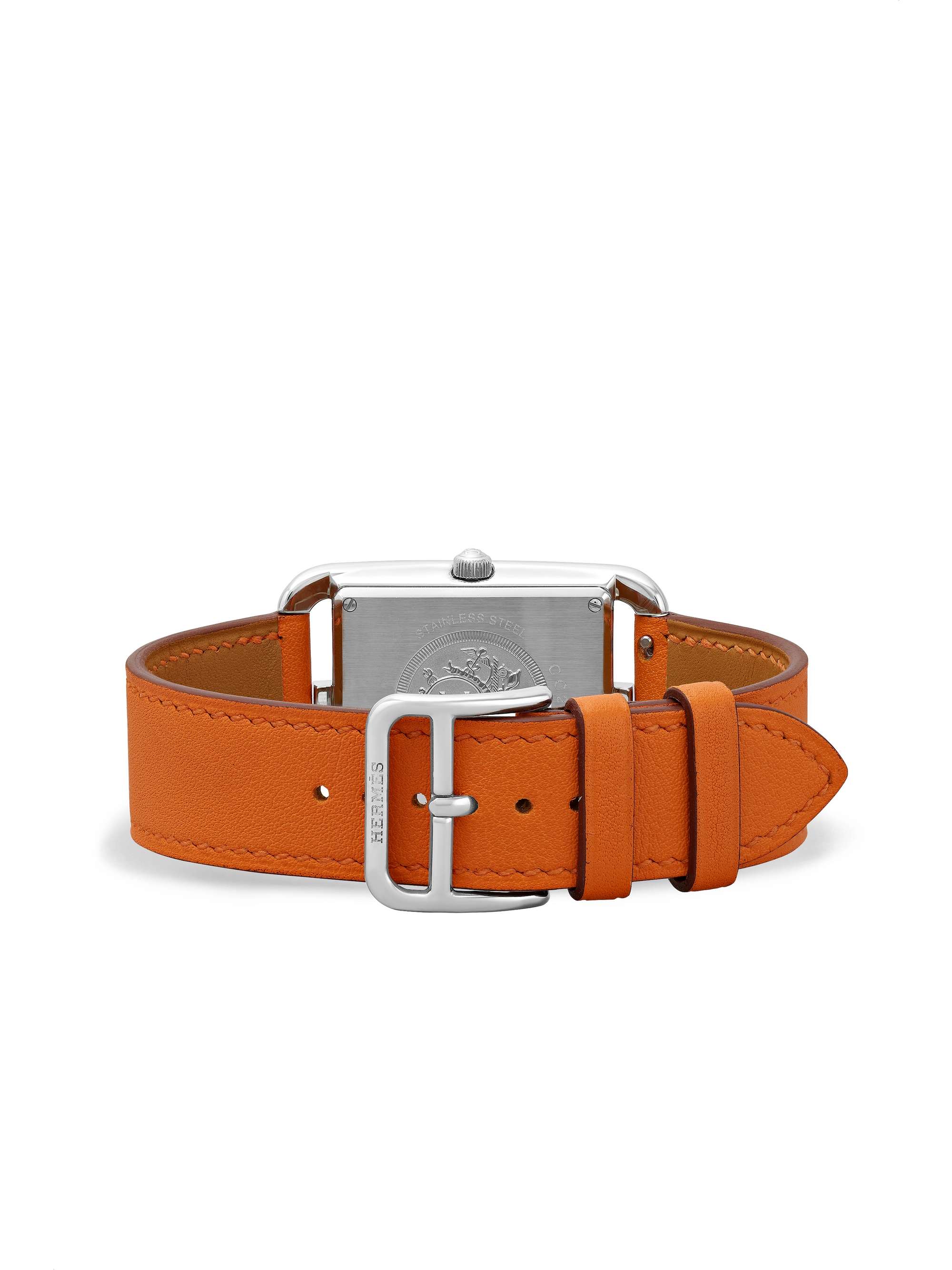 HERMÈS TIMEPIECES Cape Cod 29mm large stainless steel and leather watch