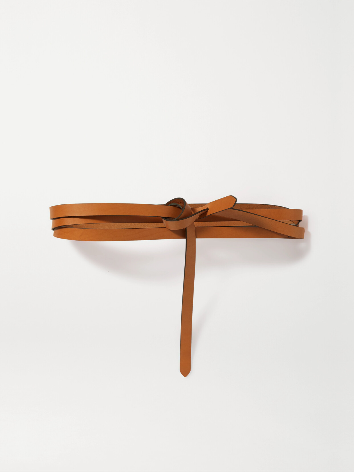 Isabel Marant Knot-detail Leather Belt In Tan