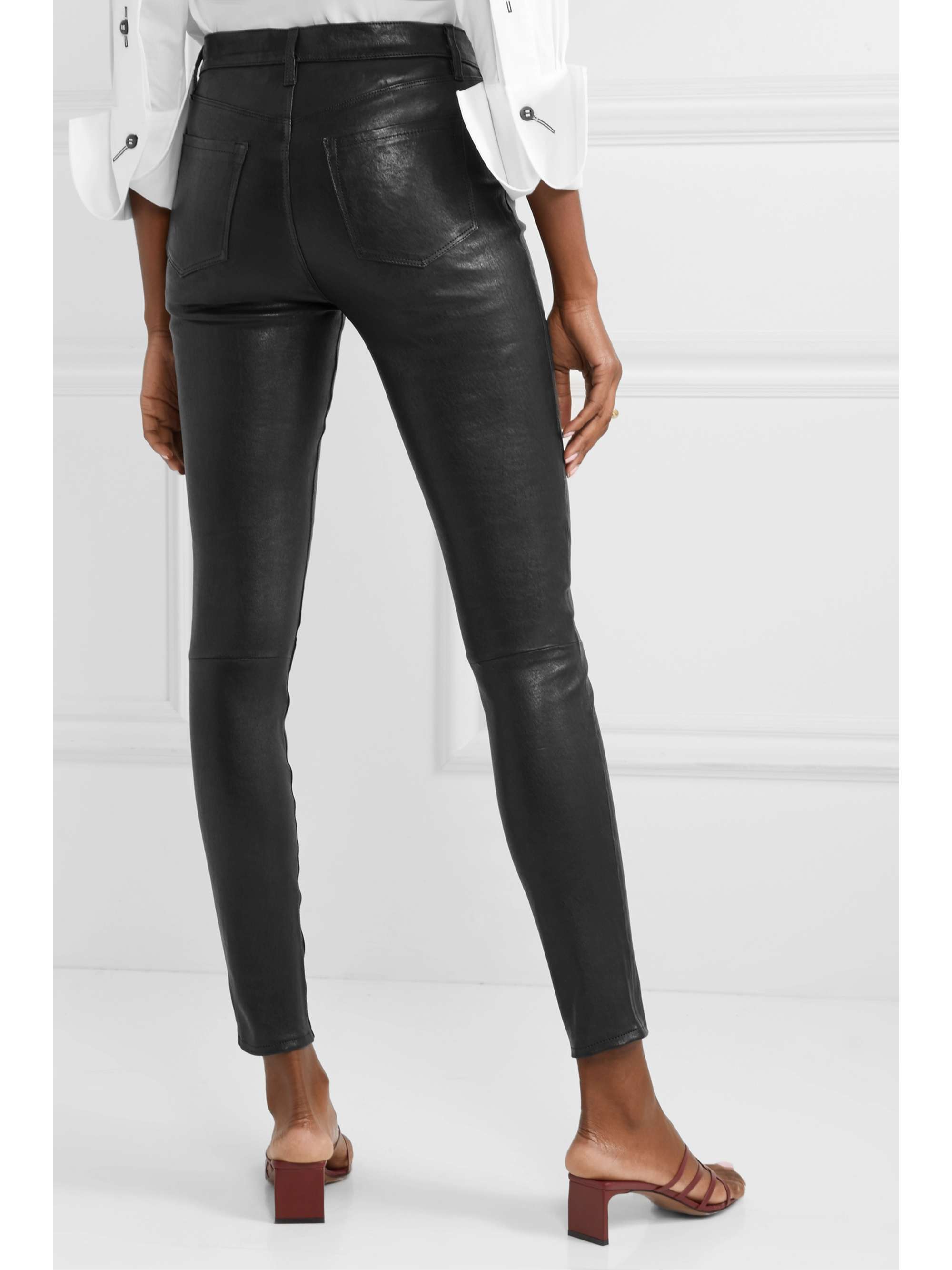 Black Maria leather skinny pants | J 