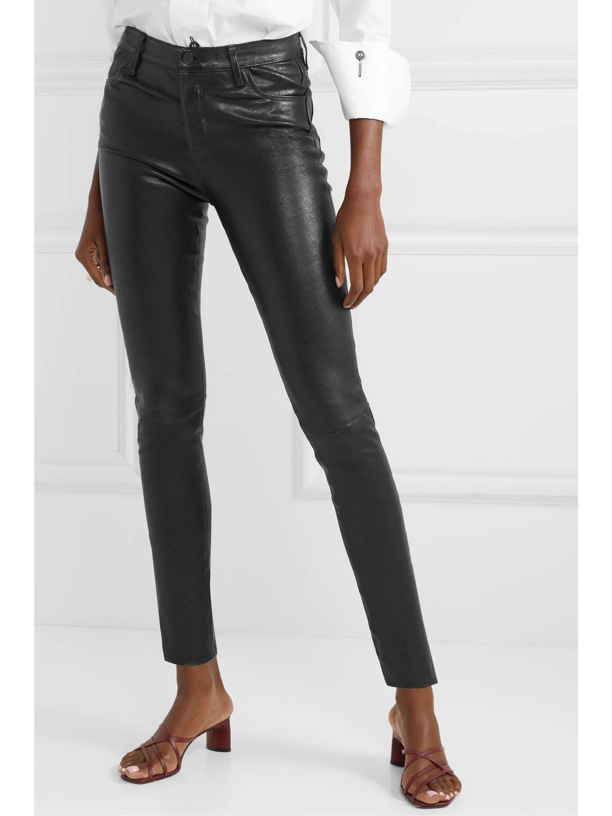 Black Maria leather skinny pants | J 