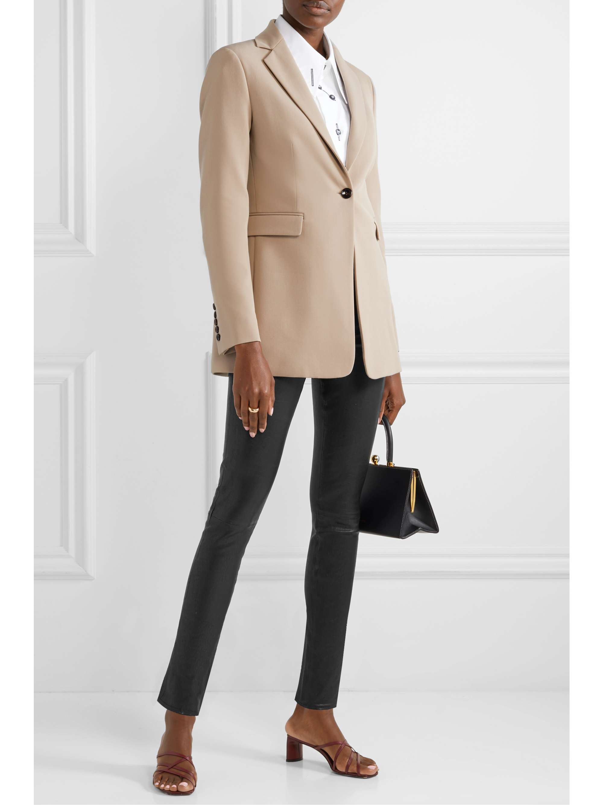 Black Maria leather skinny pants | J 