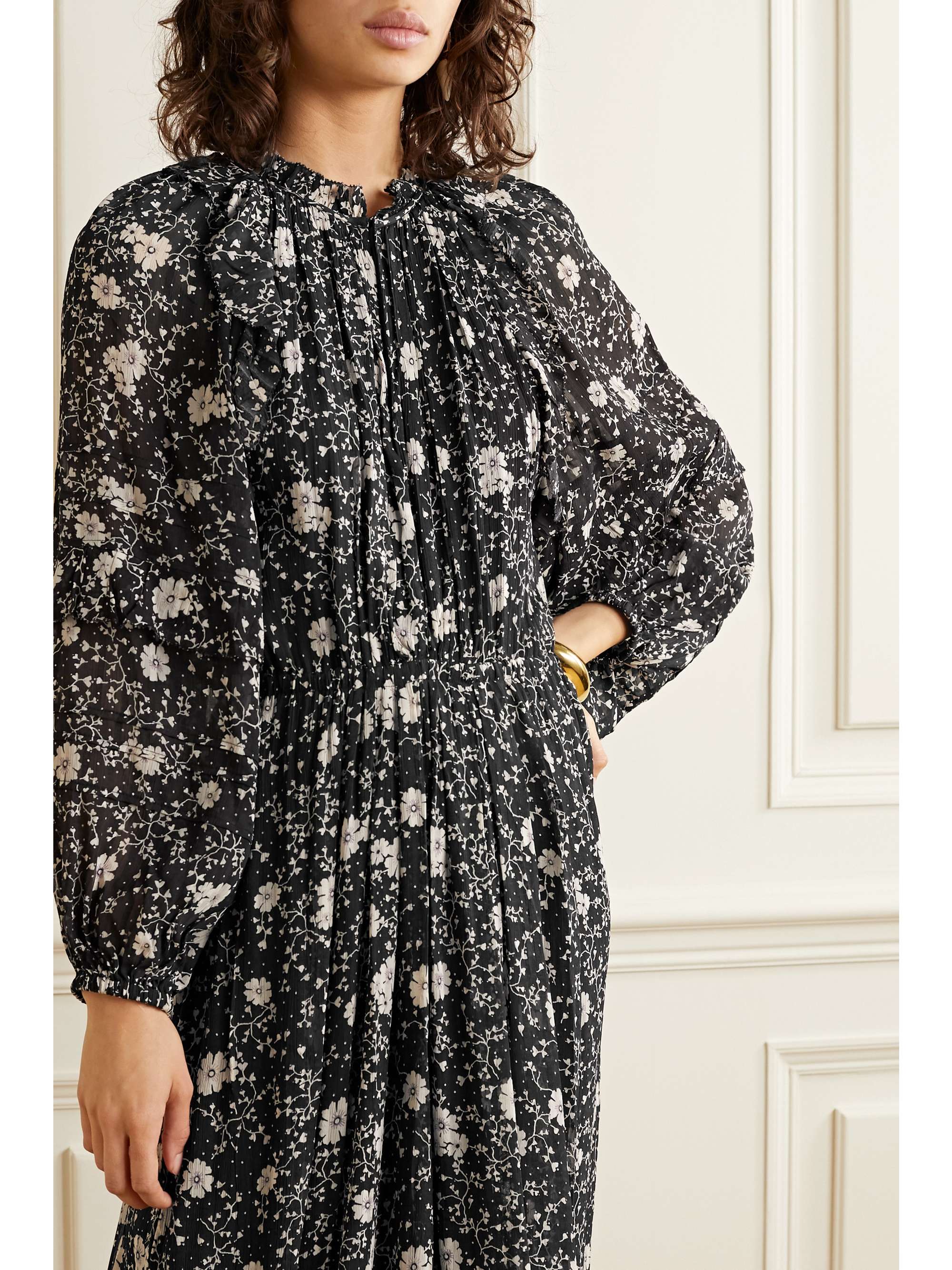 MARANT ÉTOILE Estine ruffled floral-print crepon maxi dress