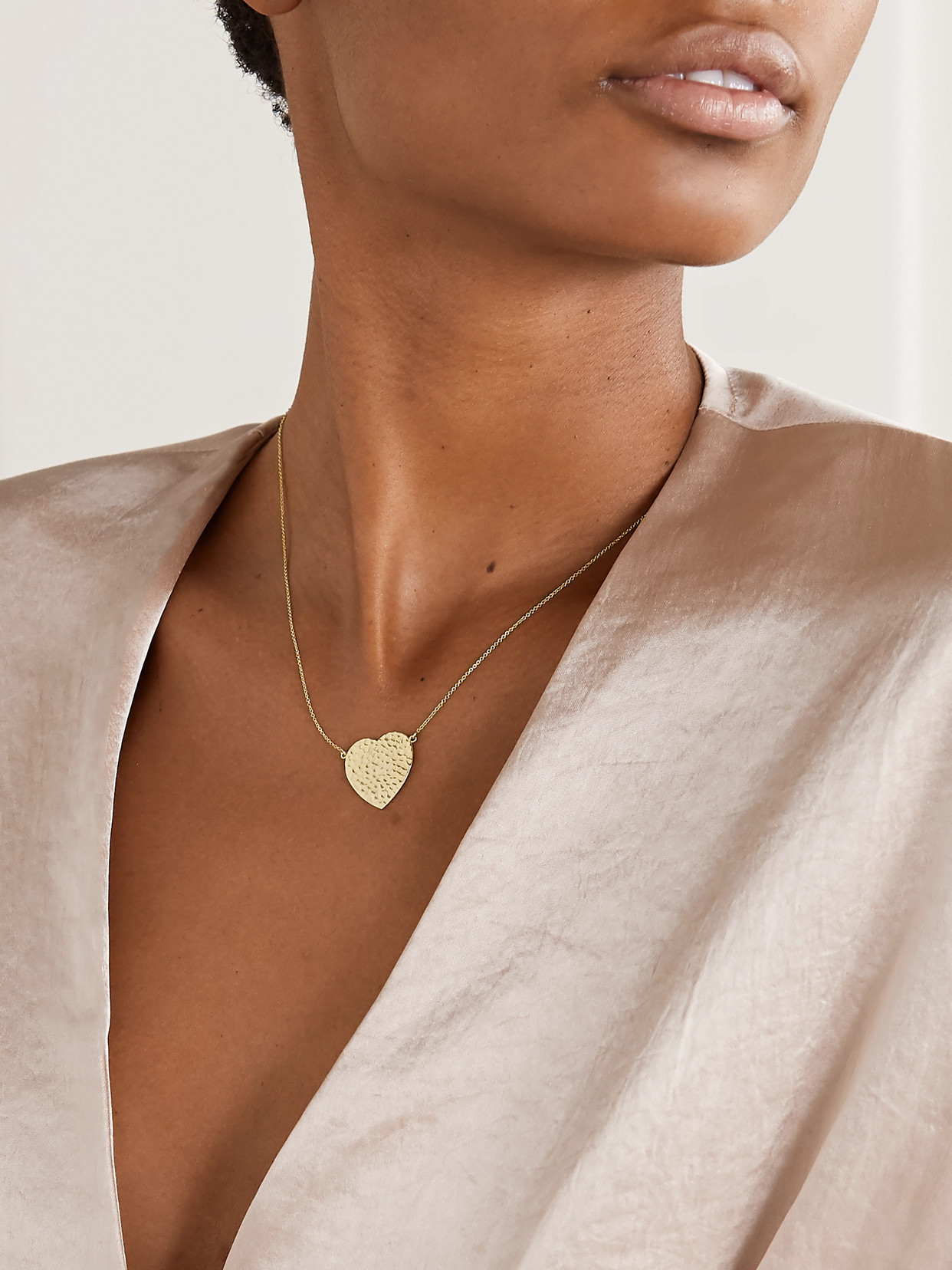 JENNIFER MEYER HAMMERED 18-KARAT GOLD NECKLACE