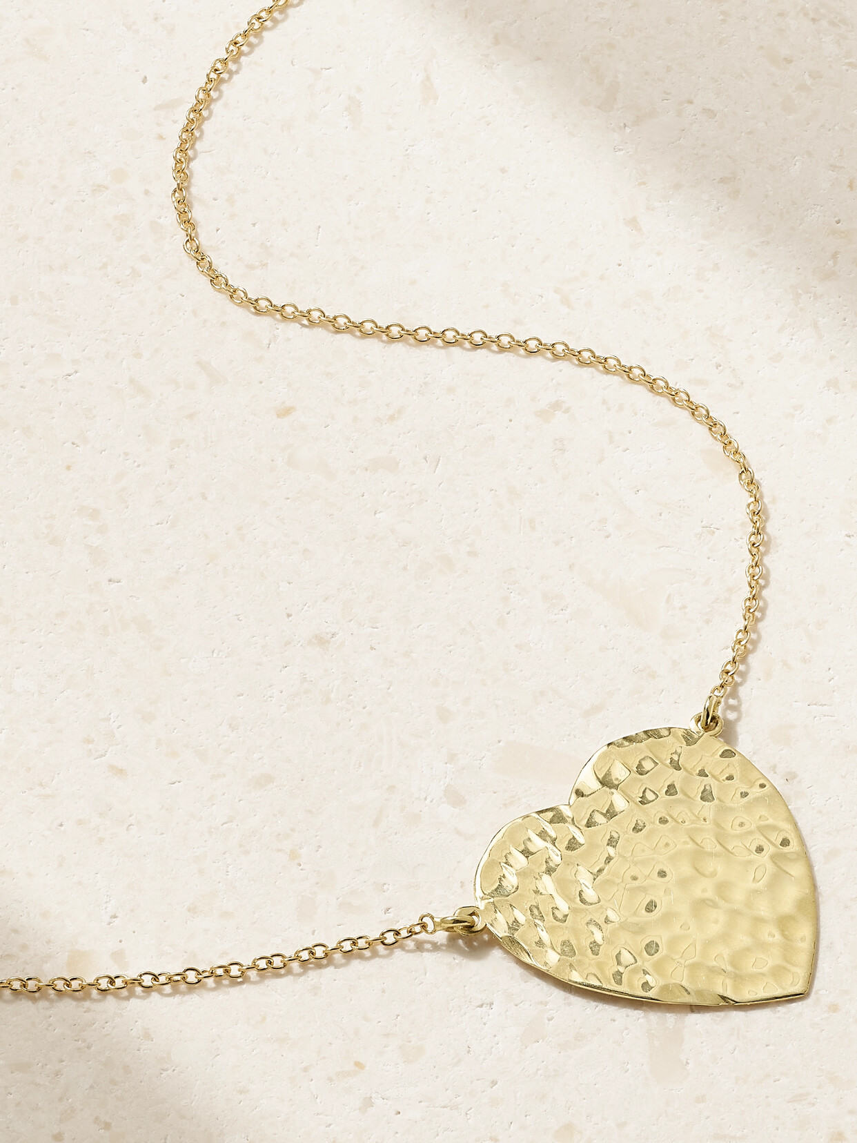 Shop Jennifer Meyer Hammered 18-karat Gold Necklace