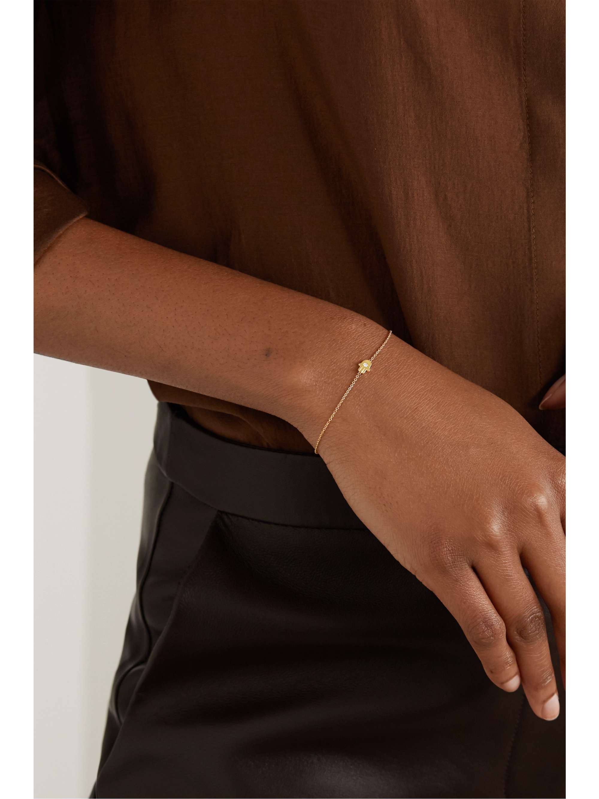 JENNIFER MEYER 18-karat gold diamond bracelet