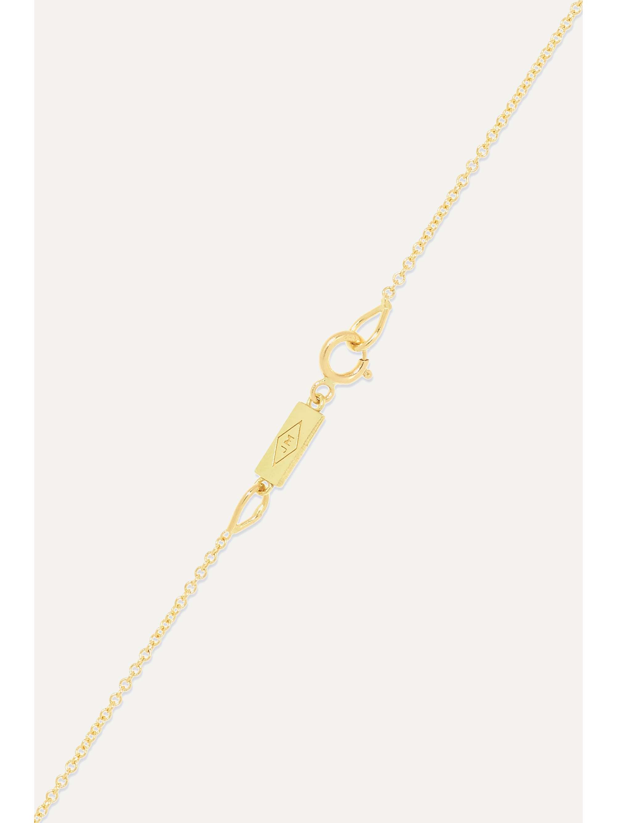 JENNIFER MEYER Large Open Heart 18-karat gold turquoise necklace