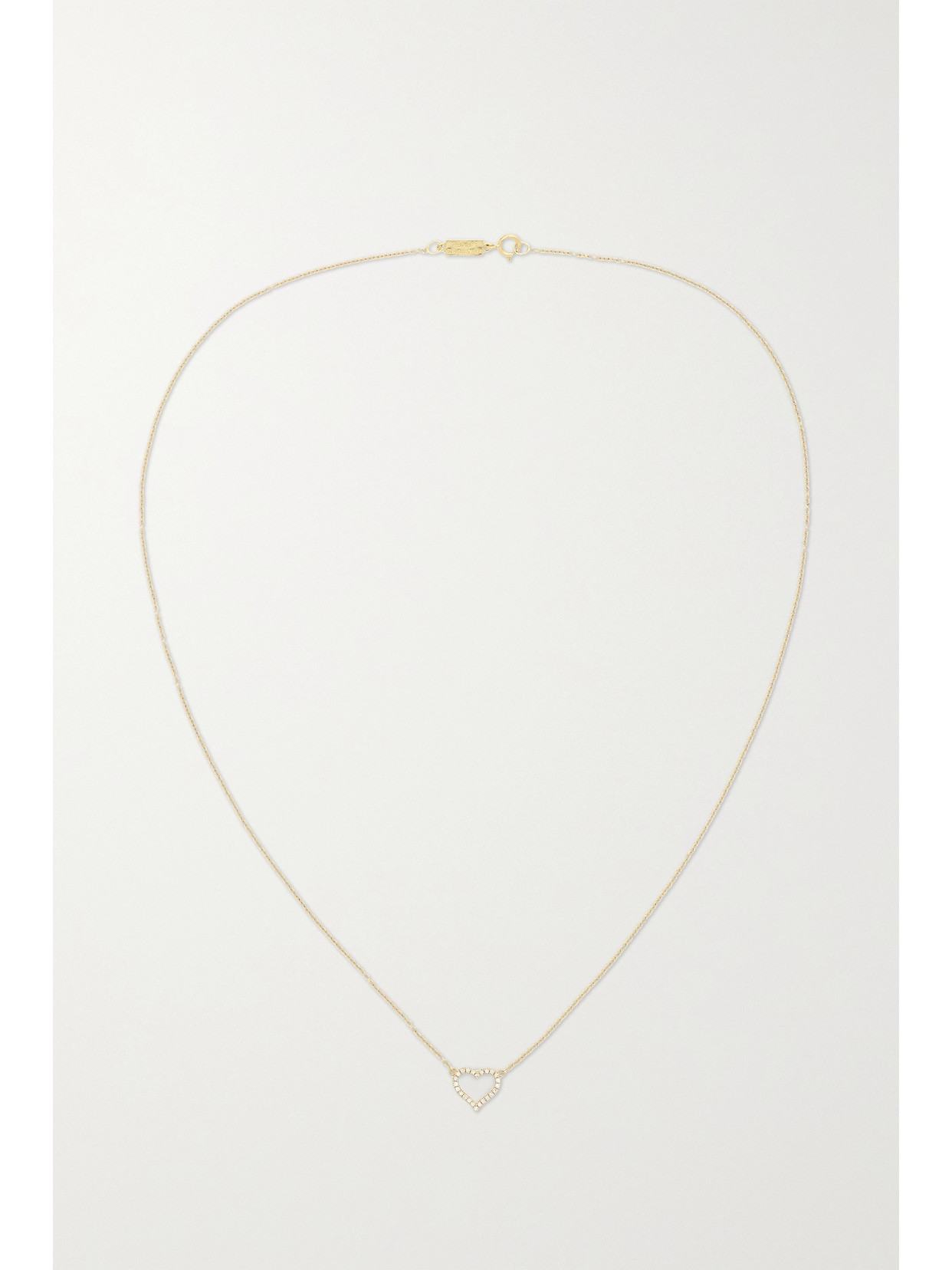 Shop Jennifer Meyer Small Open Heart 18-karat Gold Diamond Necklace