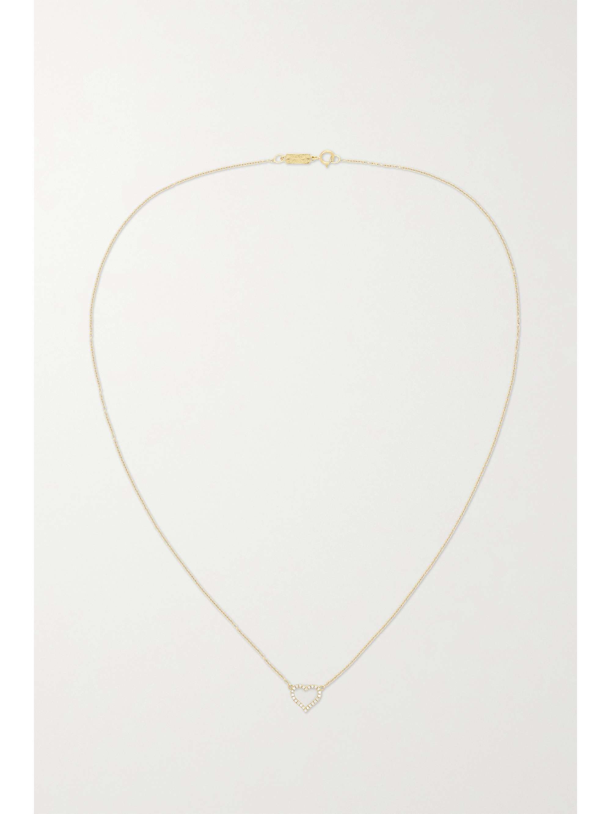 JENNIFER MEYER Small Open Heart 18-karat gold diamond necklace