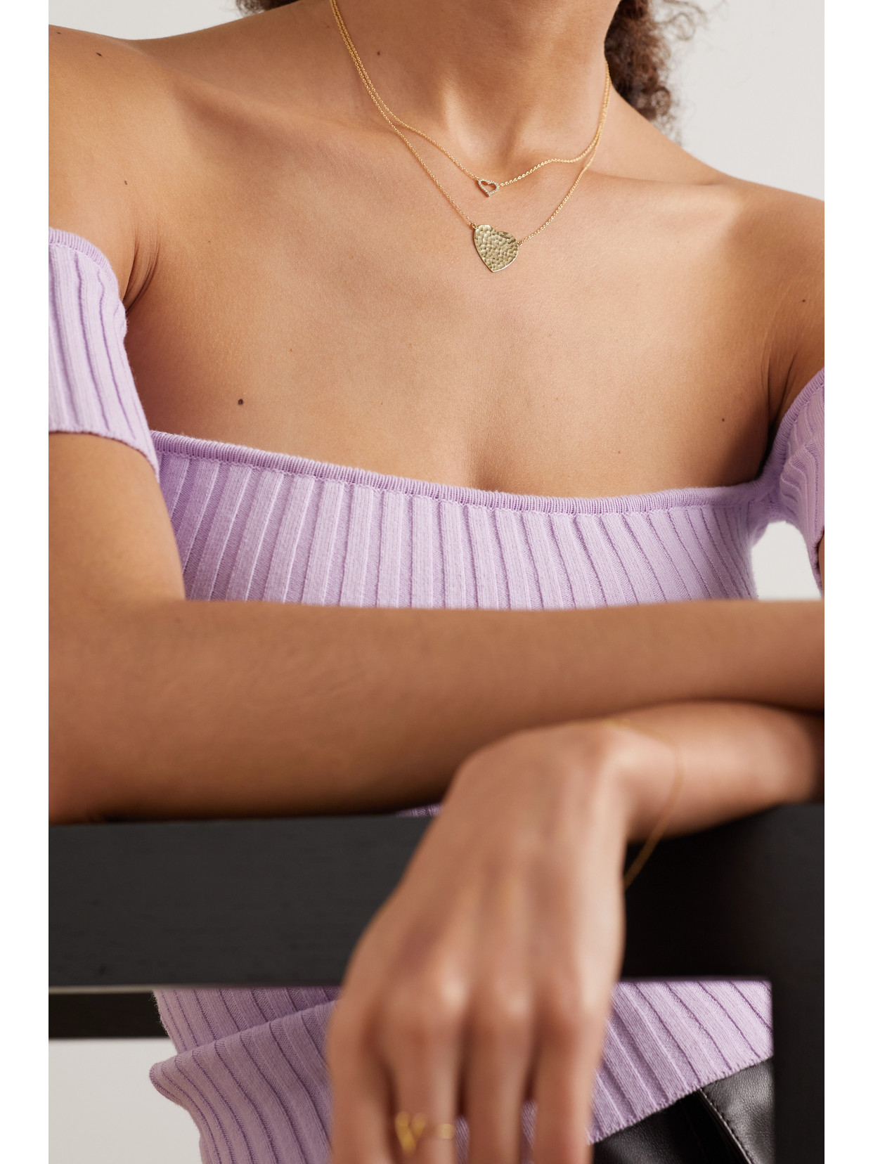 Jennifer Meyer Small Open Heart 18-karat Gold Diamond Necklace In Gold