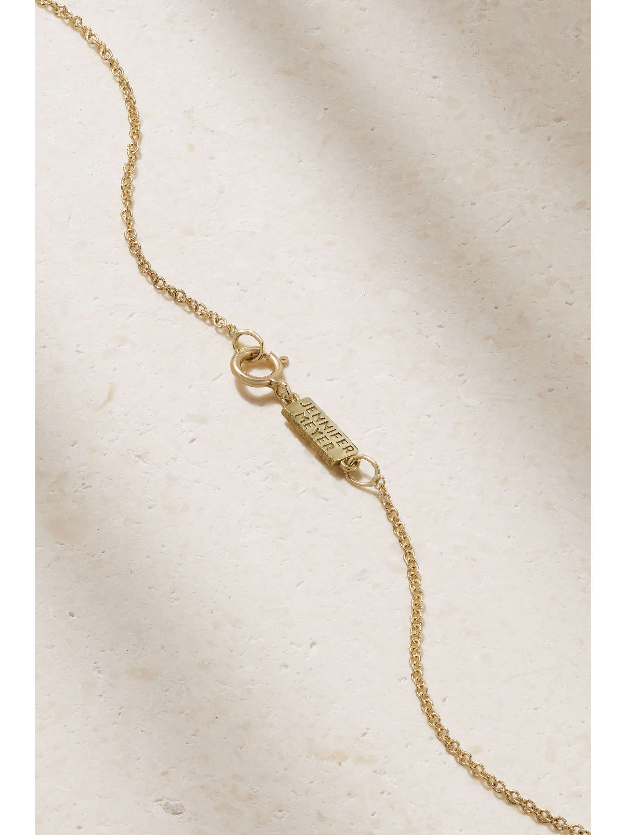 JENNIFER MEYER Open Heart 18-karat gold necklace
