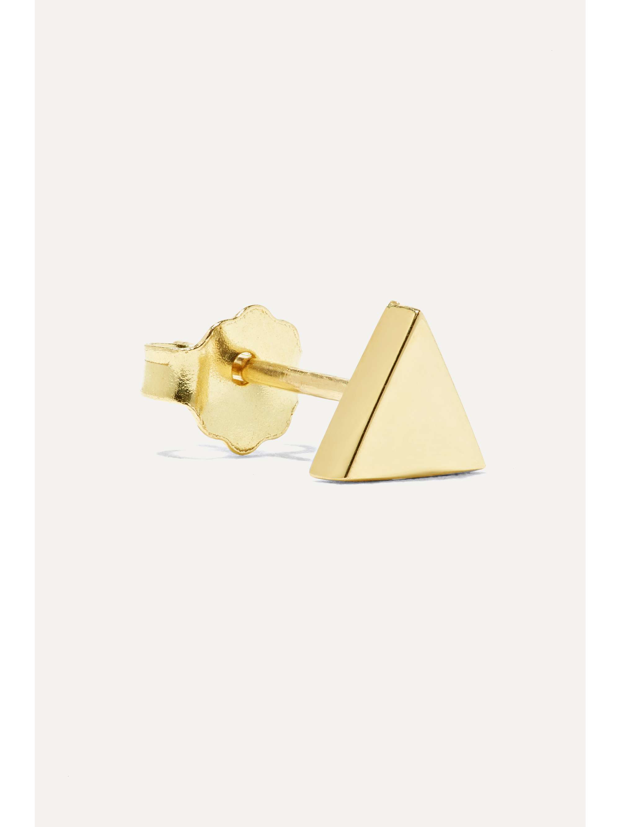 JENNIFER MEYER Mini Triangle 18-karat gold turquoise earrings