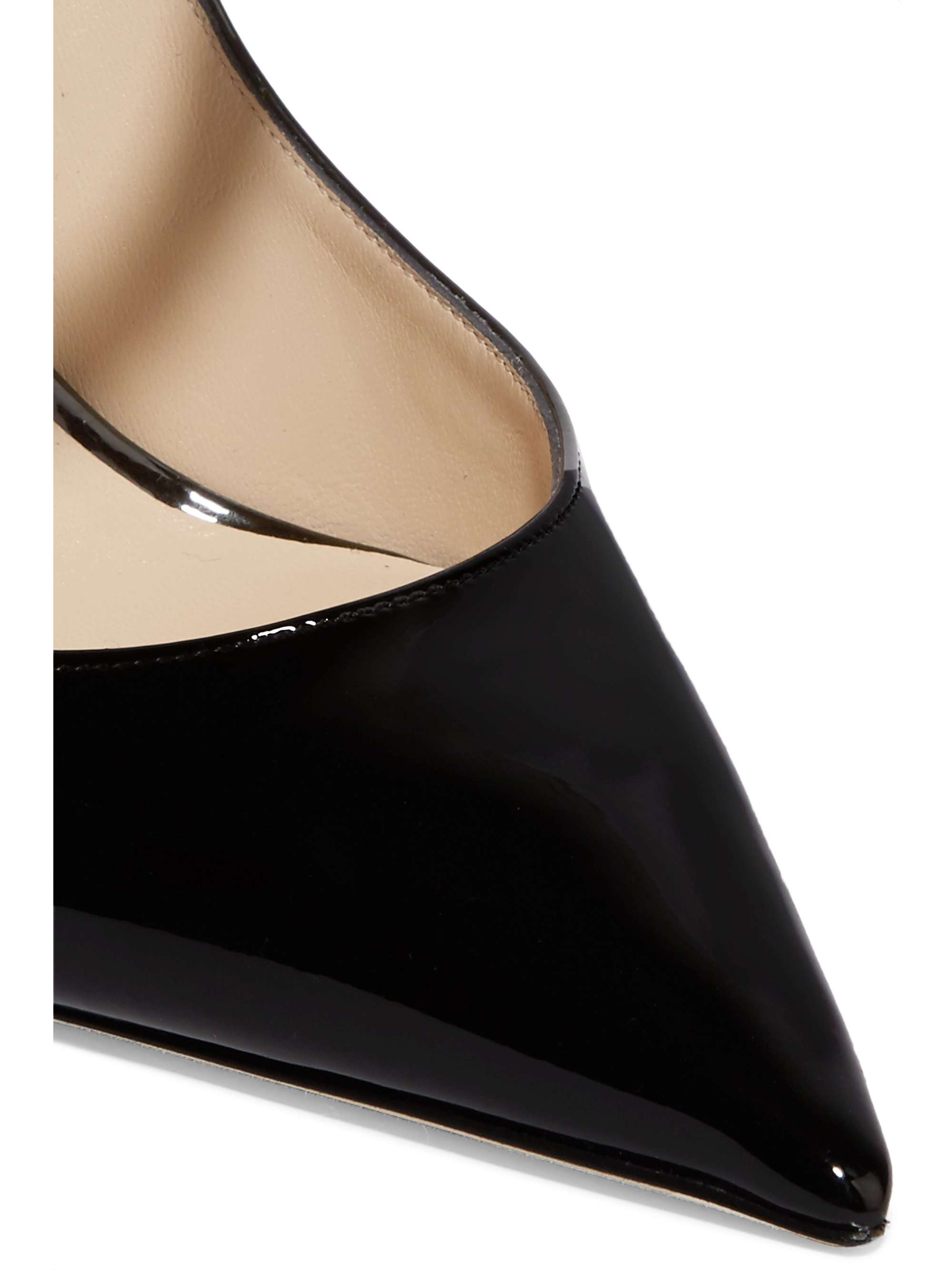 JIMMY CHOO Bing 100 crystal-embellished PVC and metallic leather mules