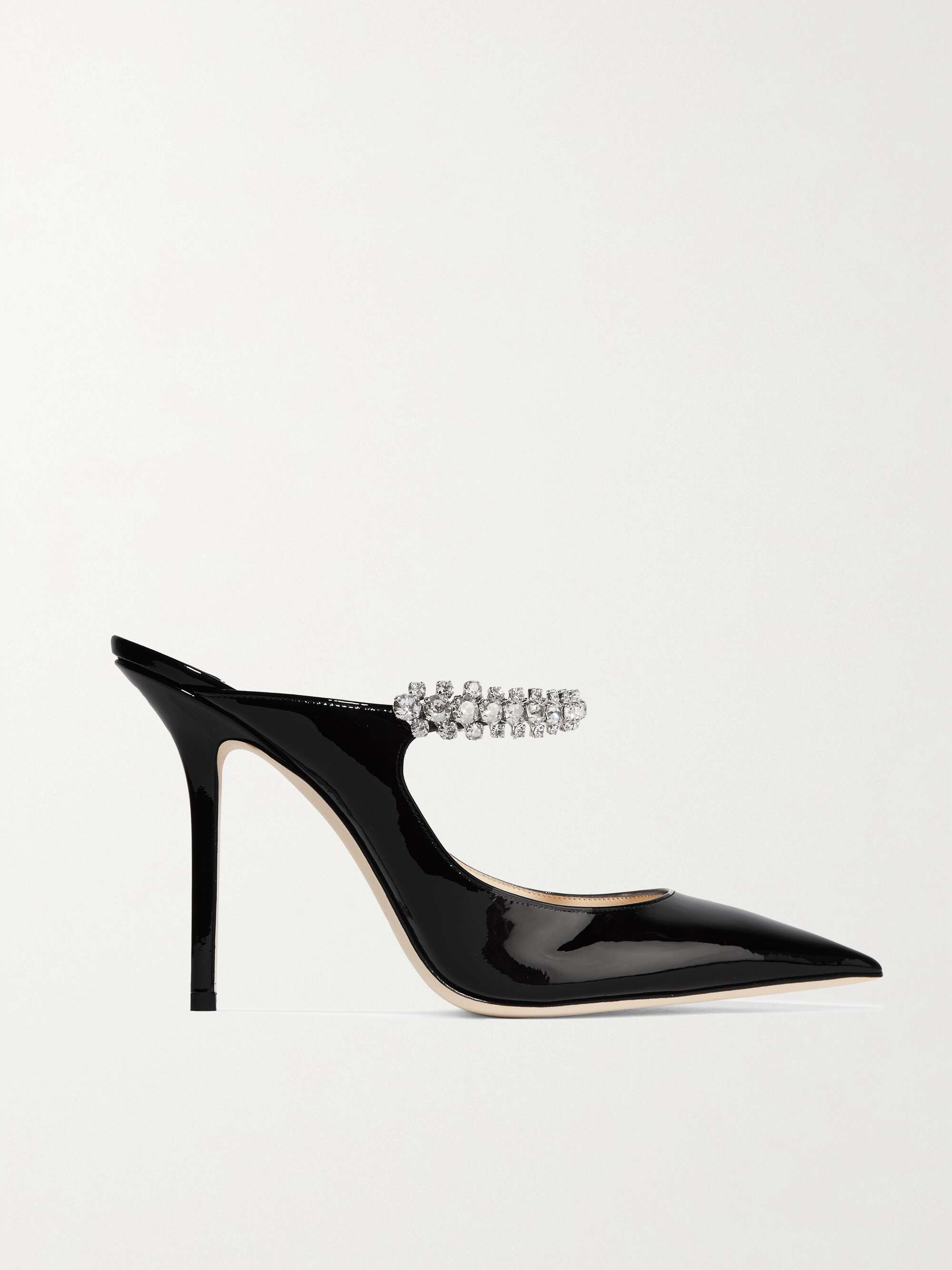 jimmy choo black crystal heels