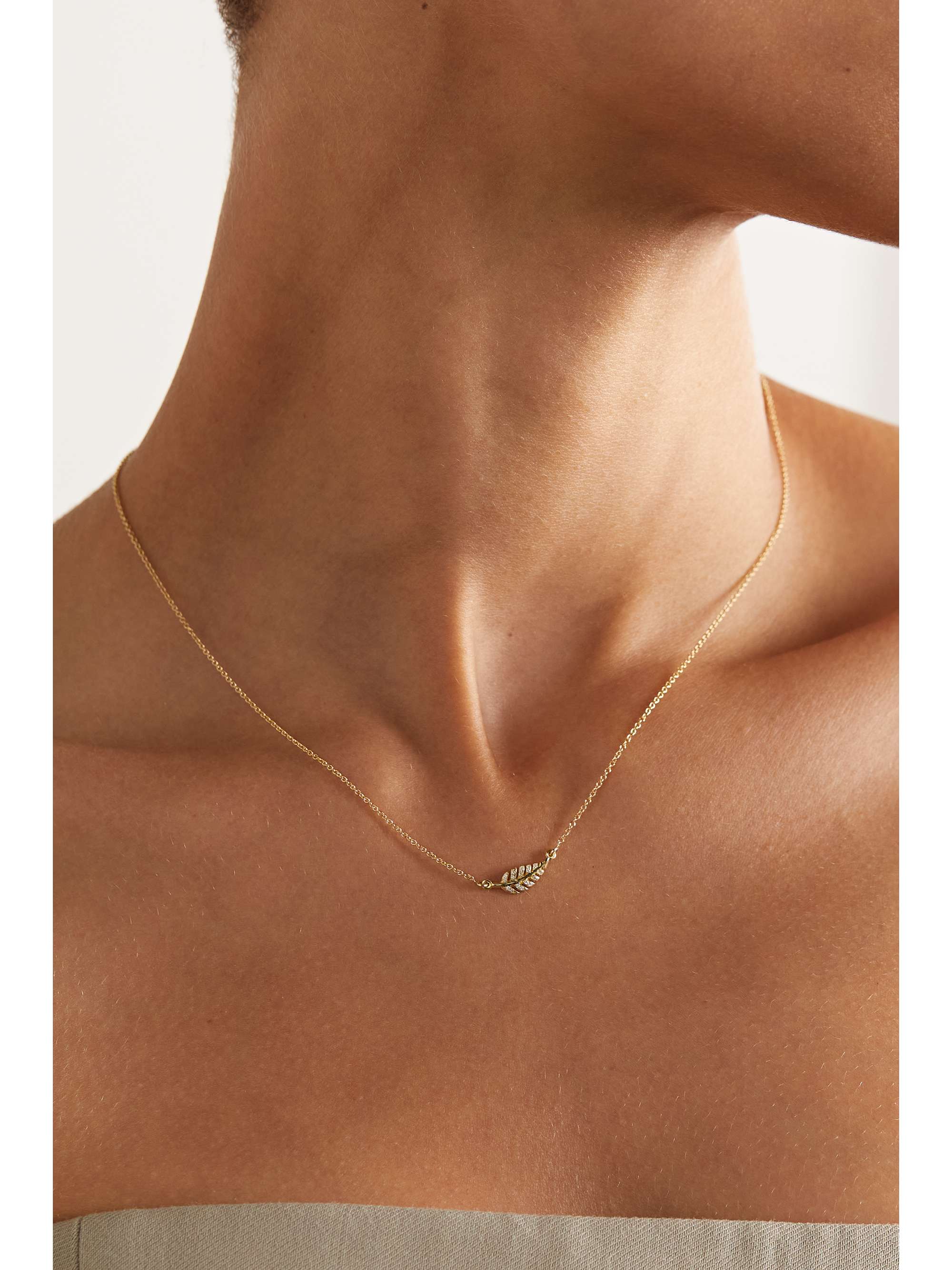 JENNIFER MEYER Letter 18-karat gold diamond necklace | NET-A JENNIFER MEYER Letter 18-karat gold diamond necklace | NET-A