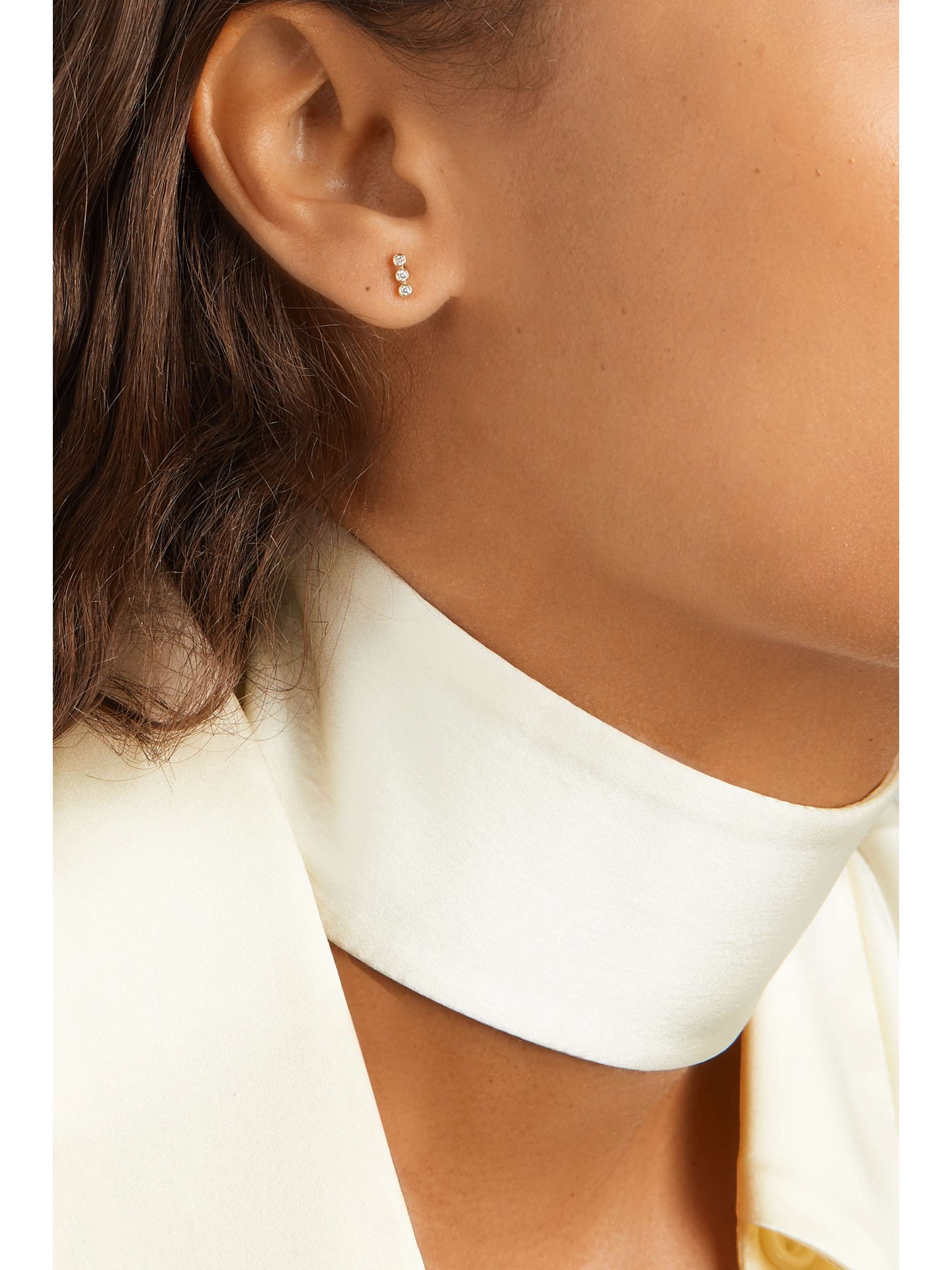 JENNIFER MEYER 18-karat gold diamond earrings