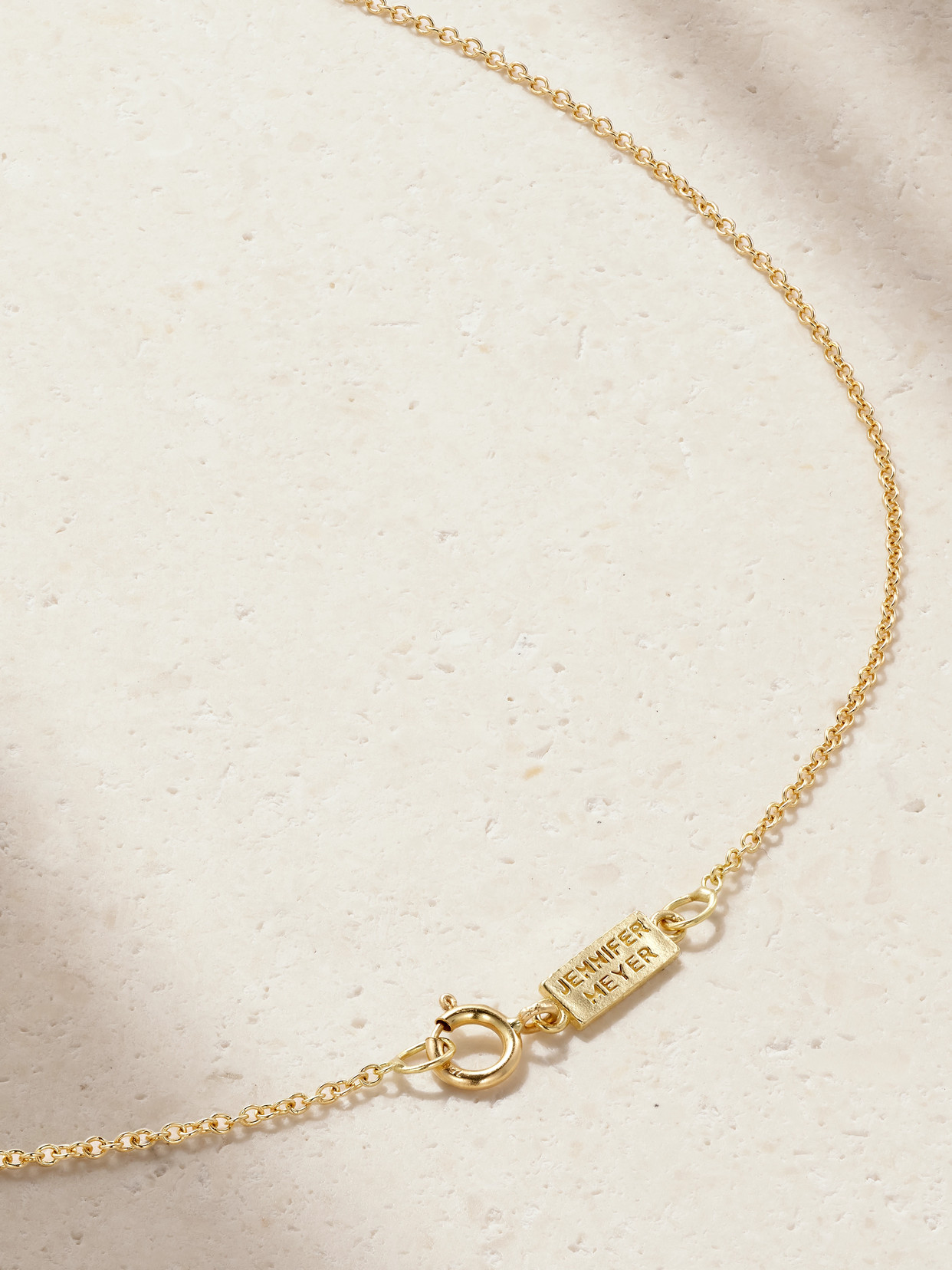 Jennifer Meyer Mini Hamsa 18-karat Gold Diamond Necklace In Gold