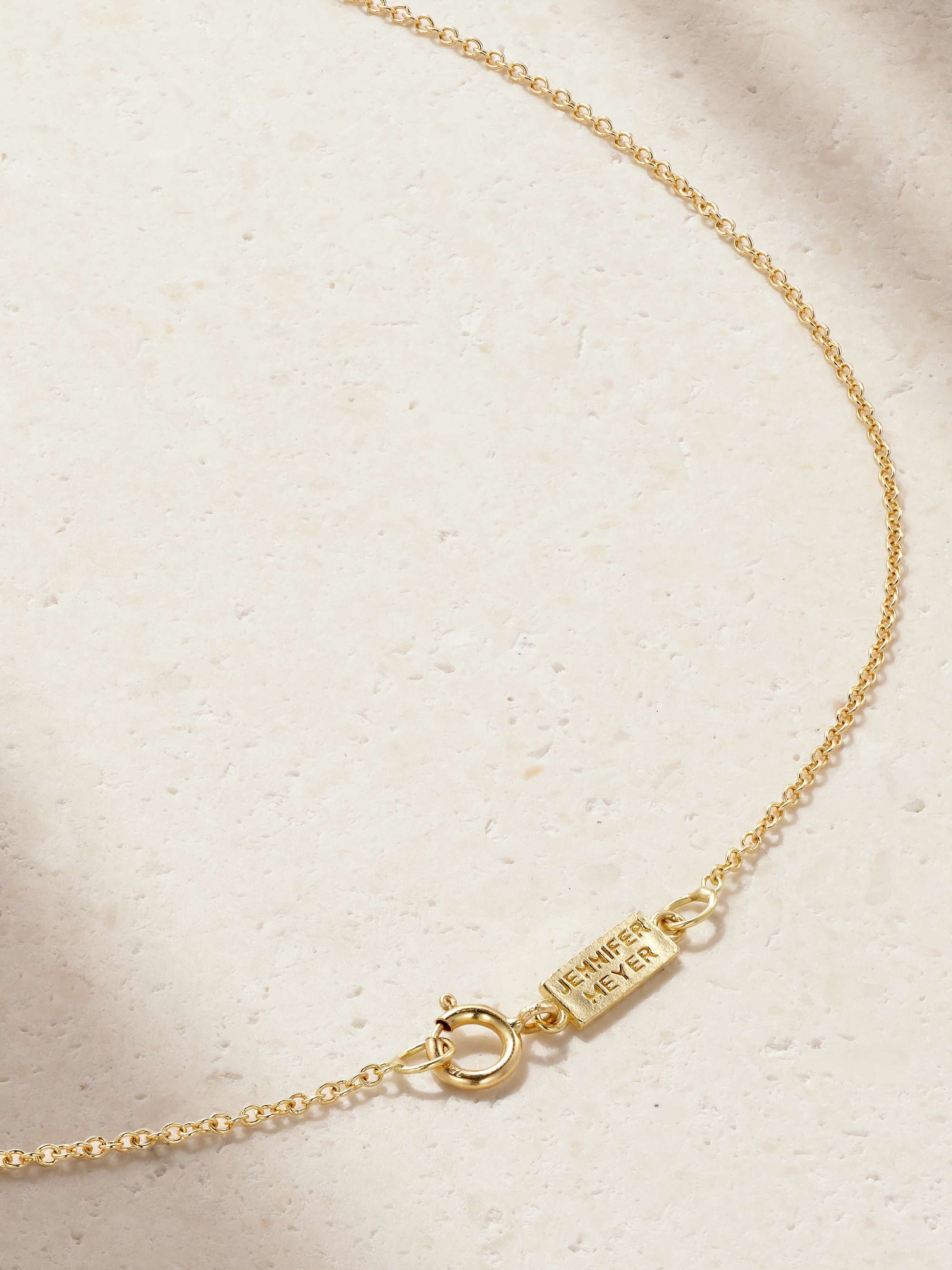 JENNIFER MEYER Mini Hamsa 18-karat gold diamond necklace