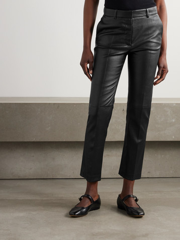JOSEPH Coleman leather slim-fit pants