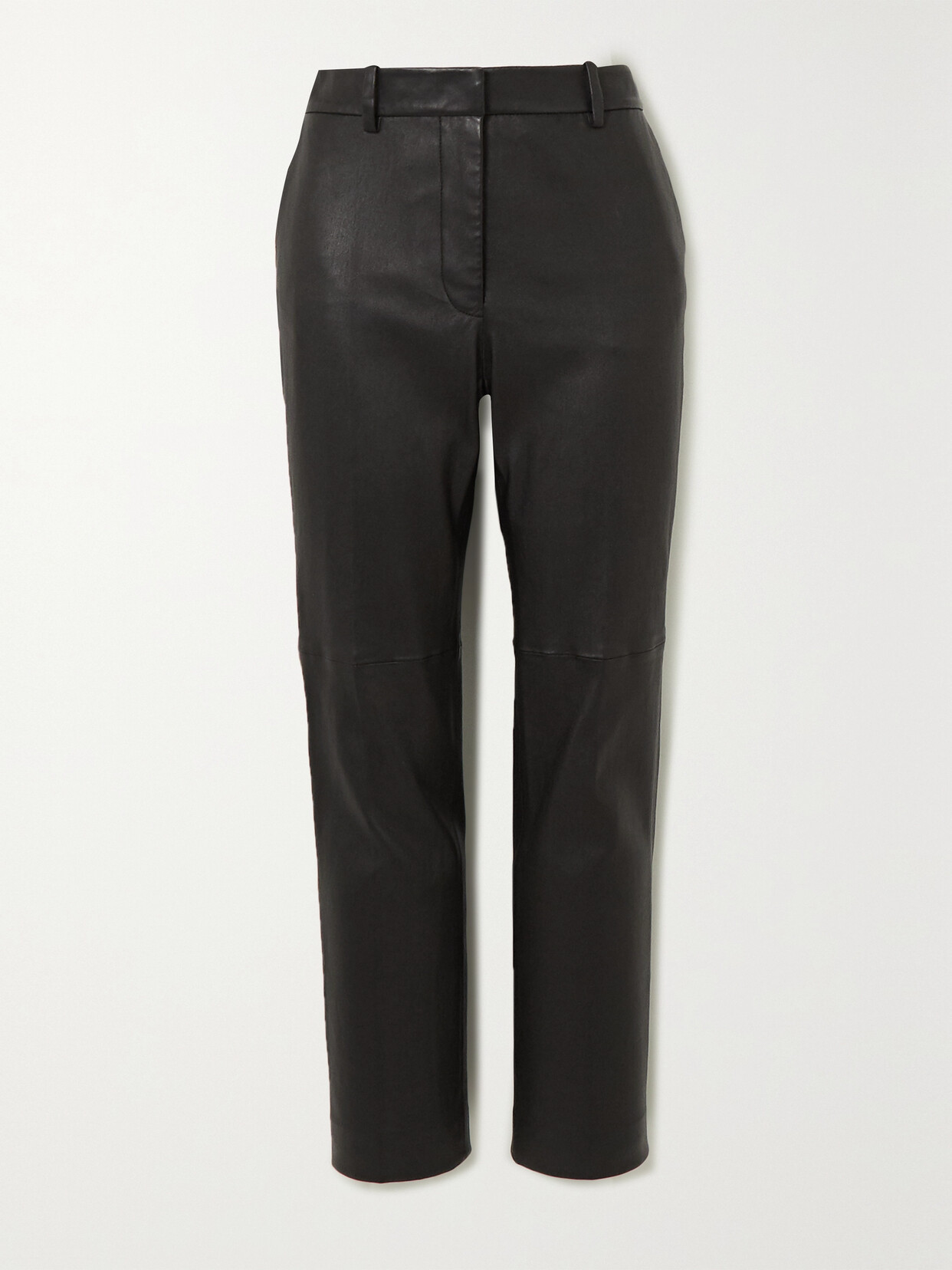 Joseph Coleman Leather Slim-fit Pants In Black