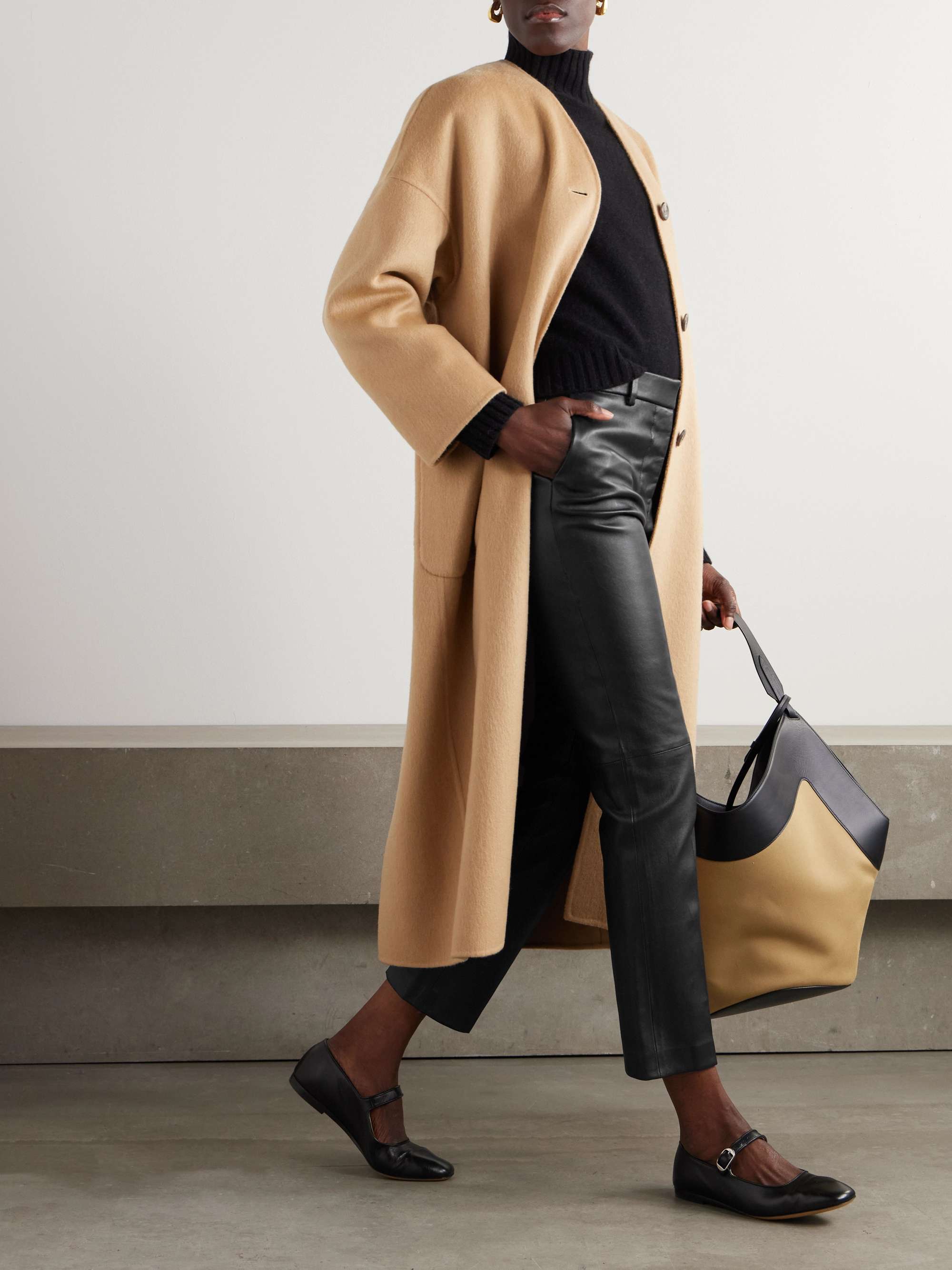 JOSEPH Coleman leather slim-fit pants